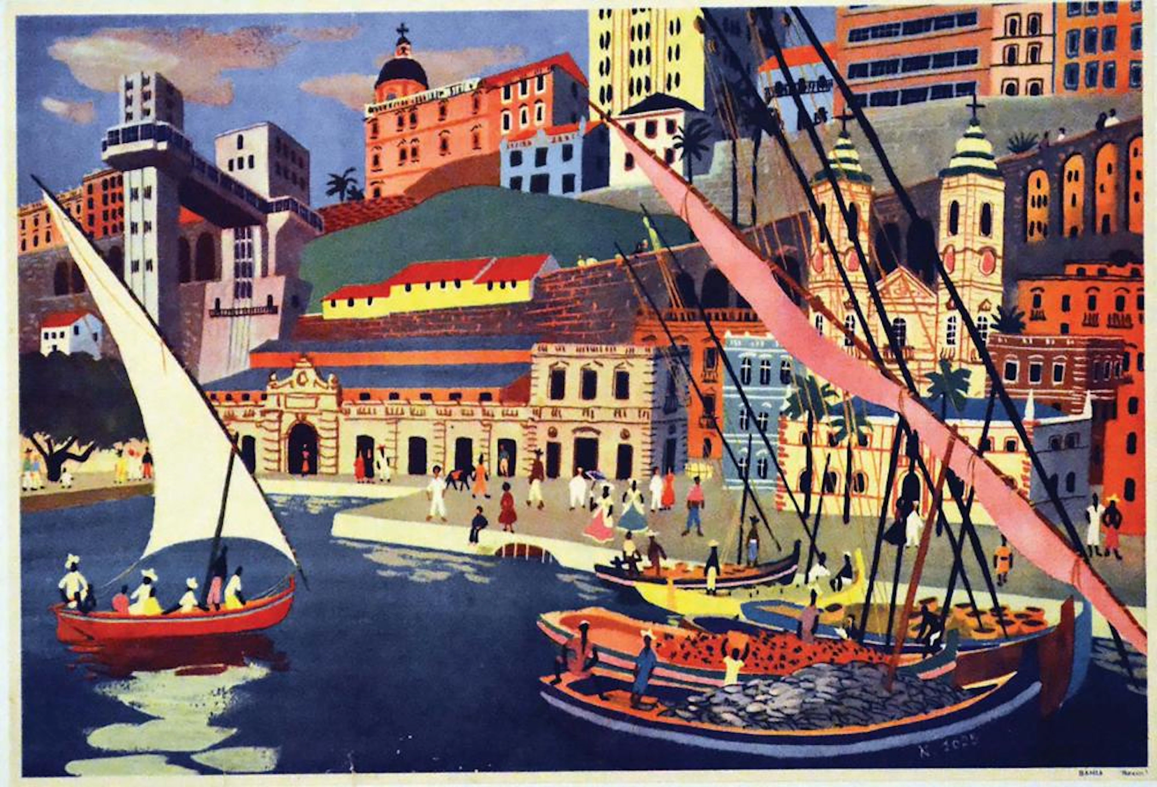 Bahia Brésil Air France vers 1950