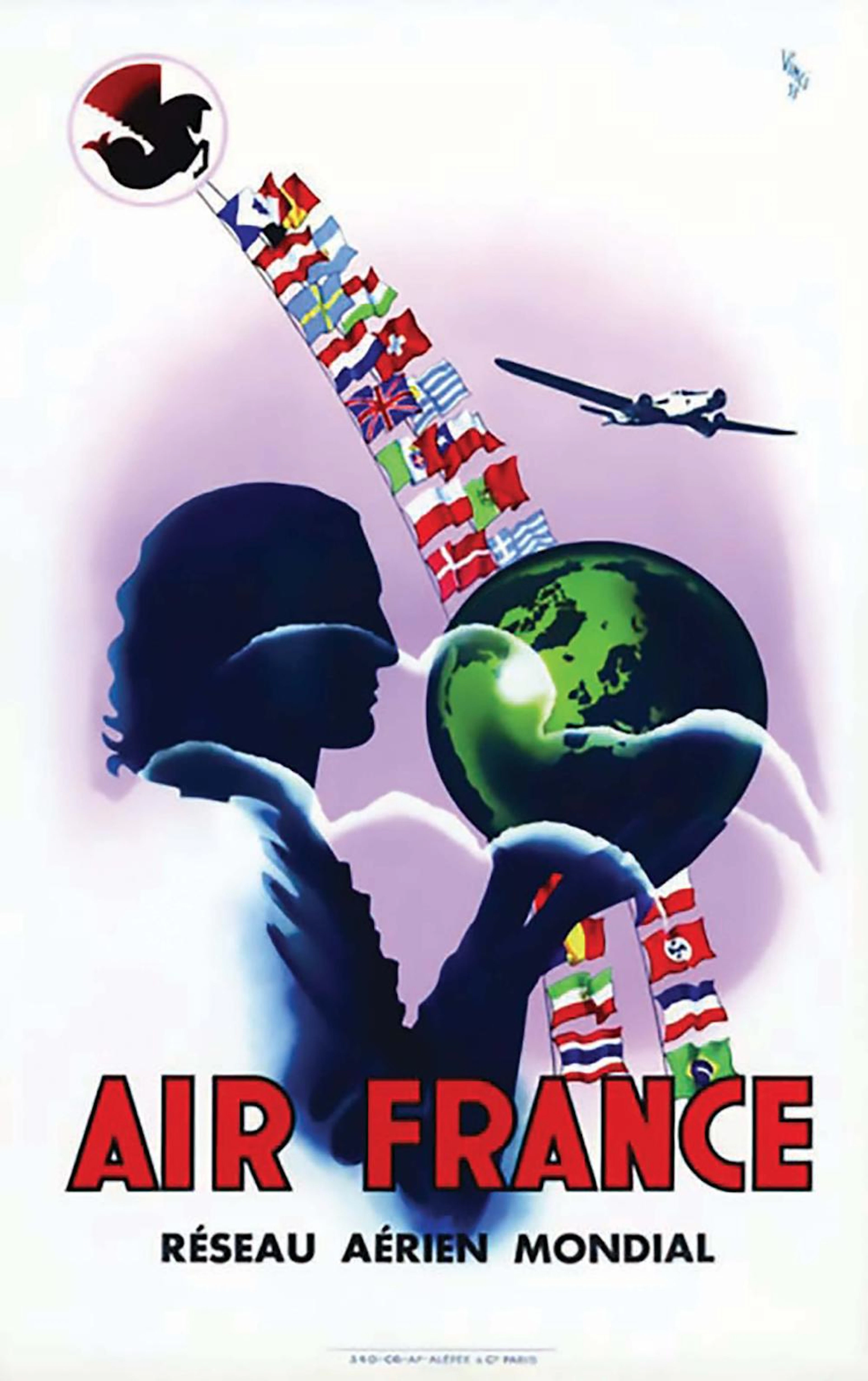 Réseau Aérien Mondial Air France vers 1930