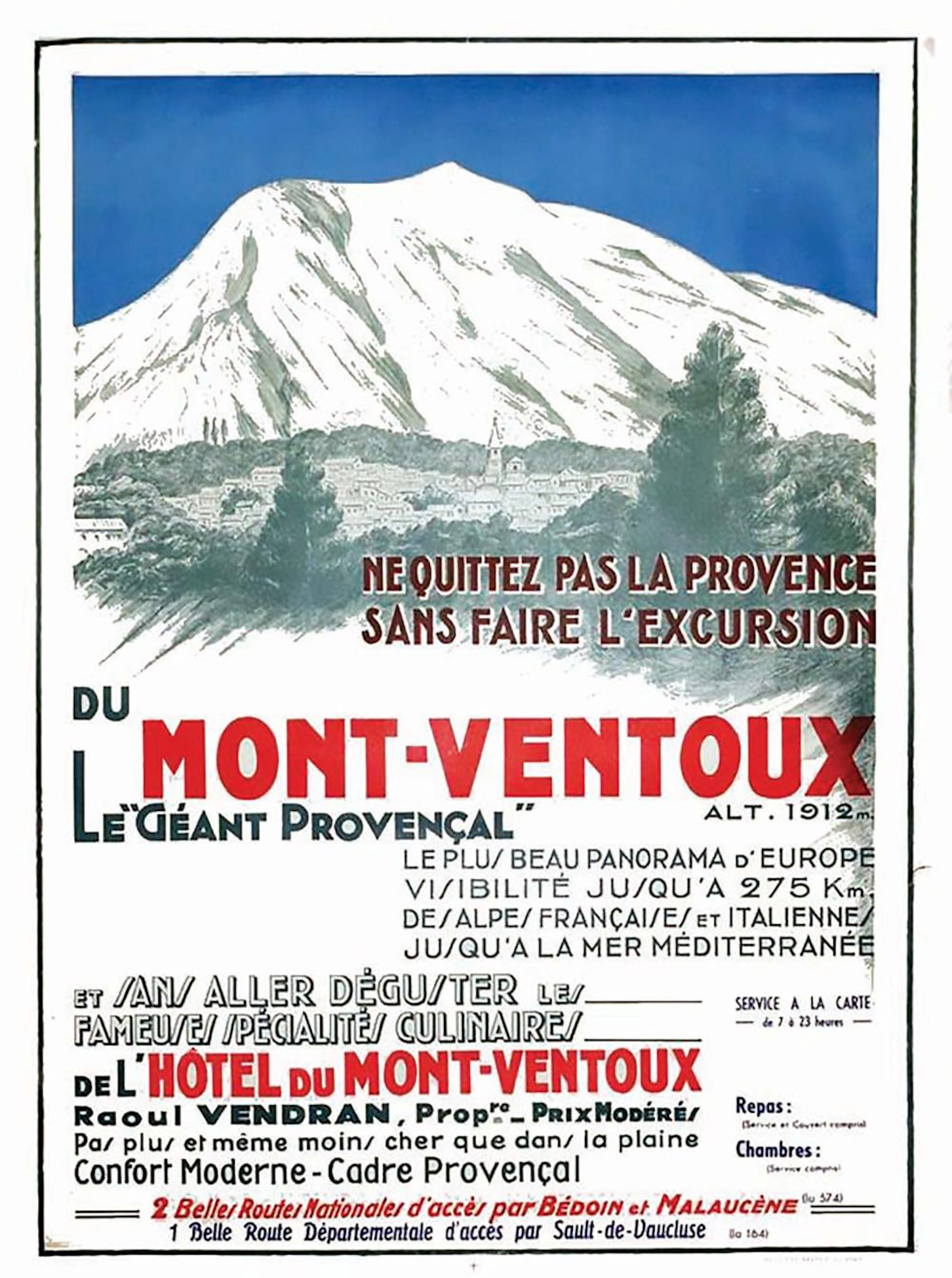 Le Lubéron - Mont-Ventoux vers 1930