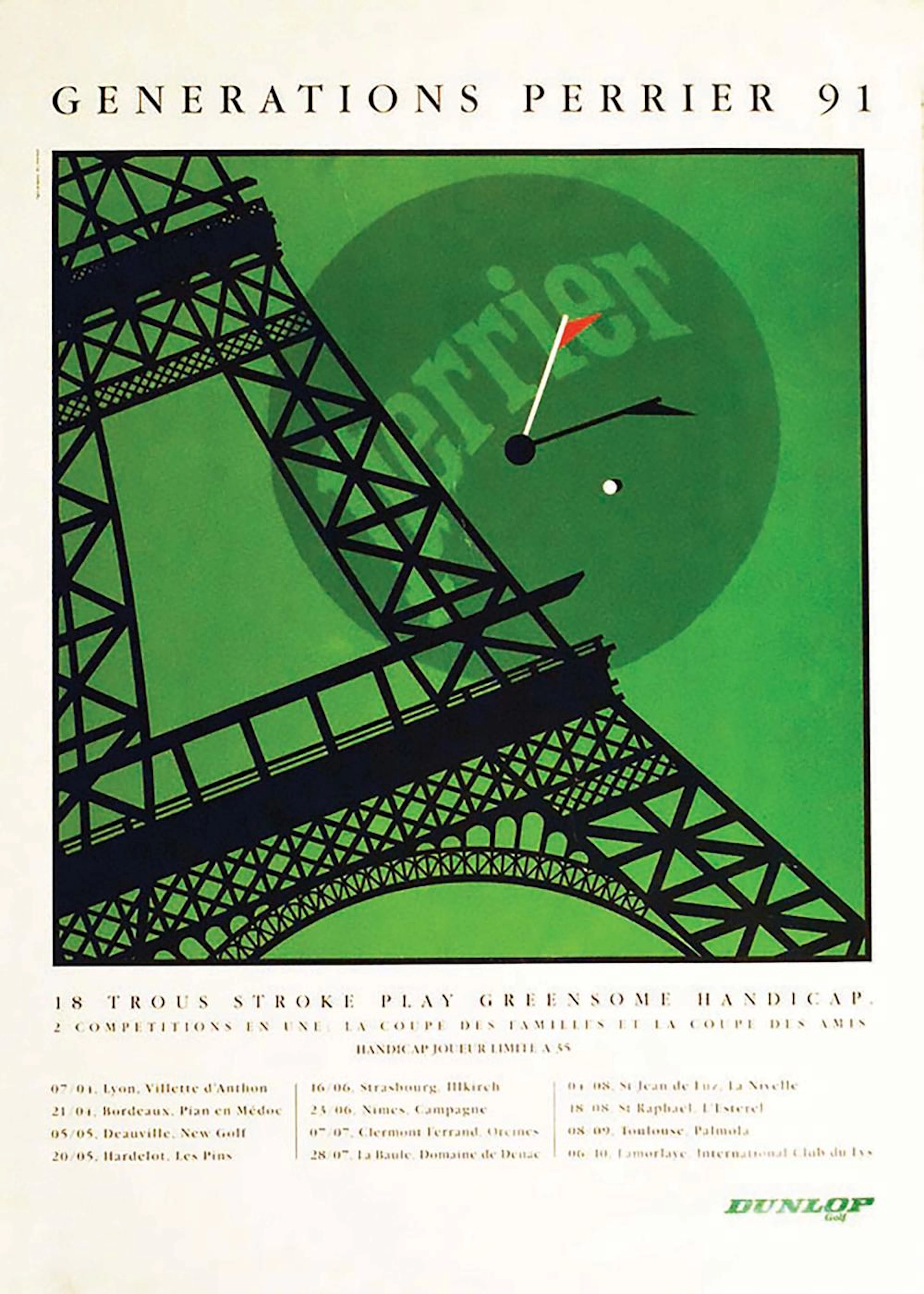 Génération Pérrier Dunlop Golf Tour Eiffel 1991