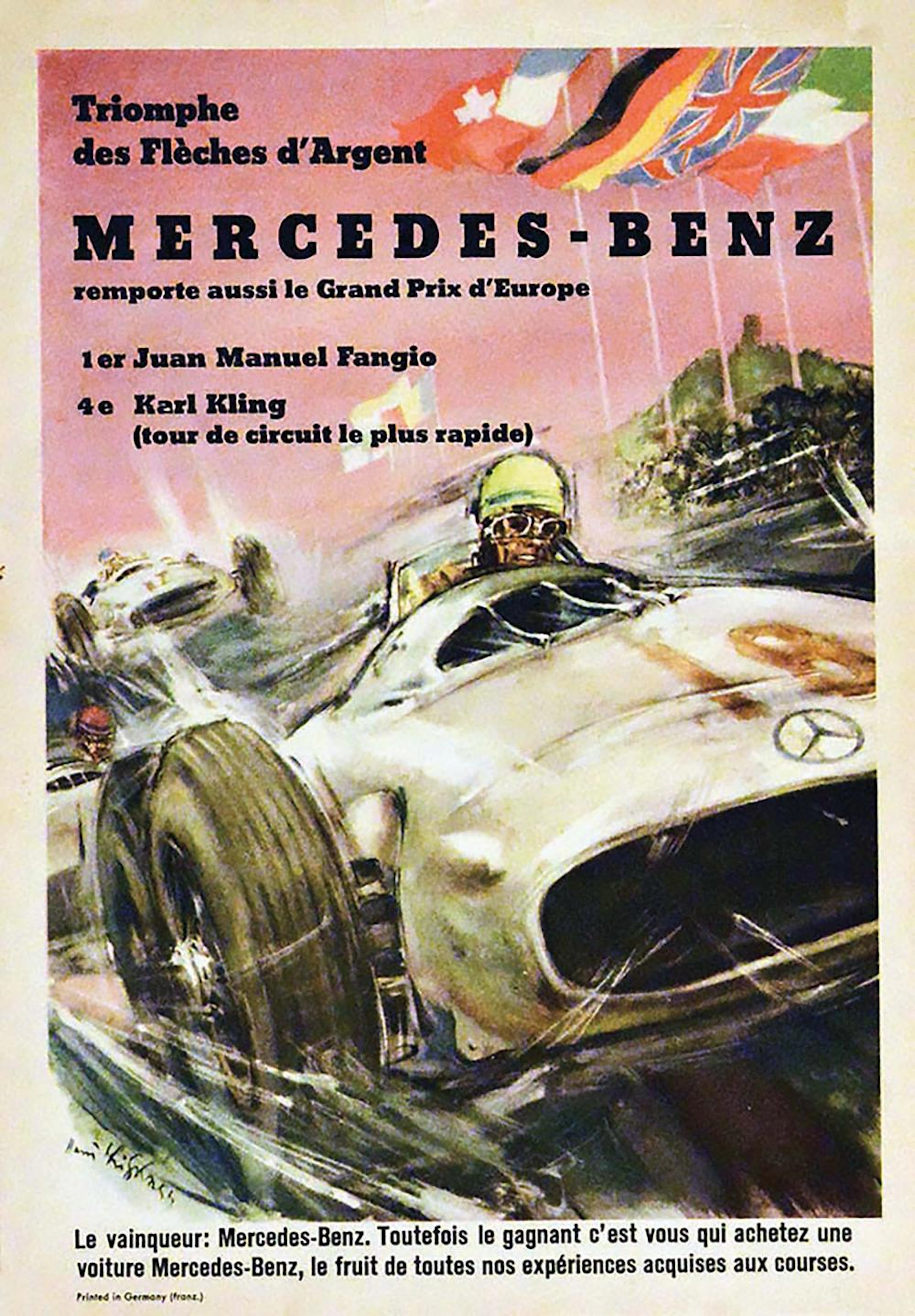 Mercedes Benz Triomphe des Flèches D'Argent Fangio Kling 1954