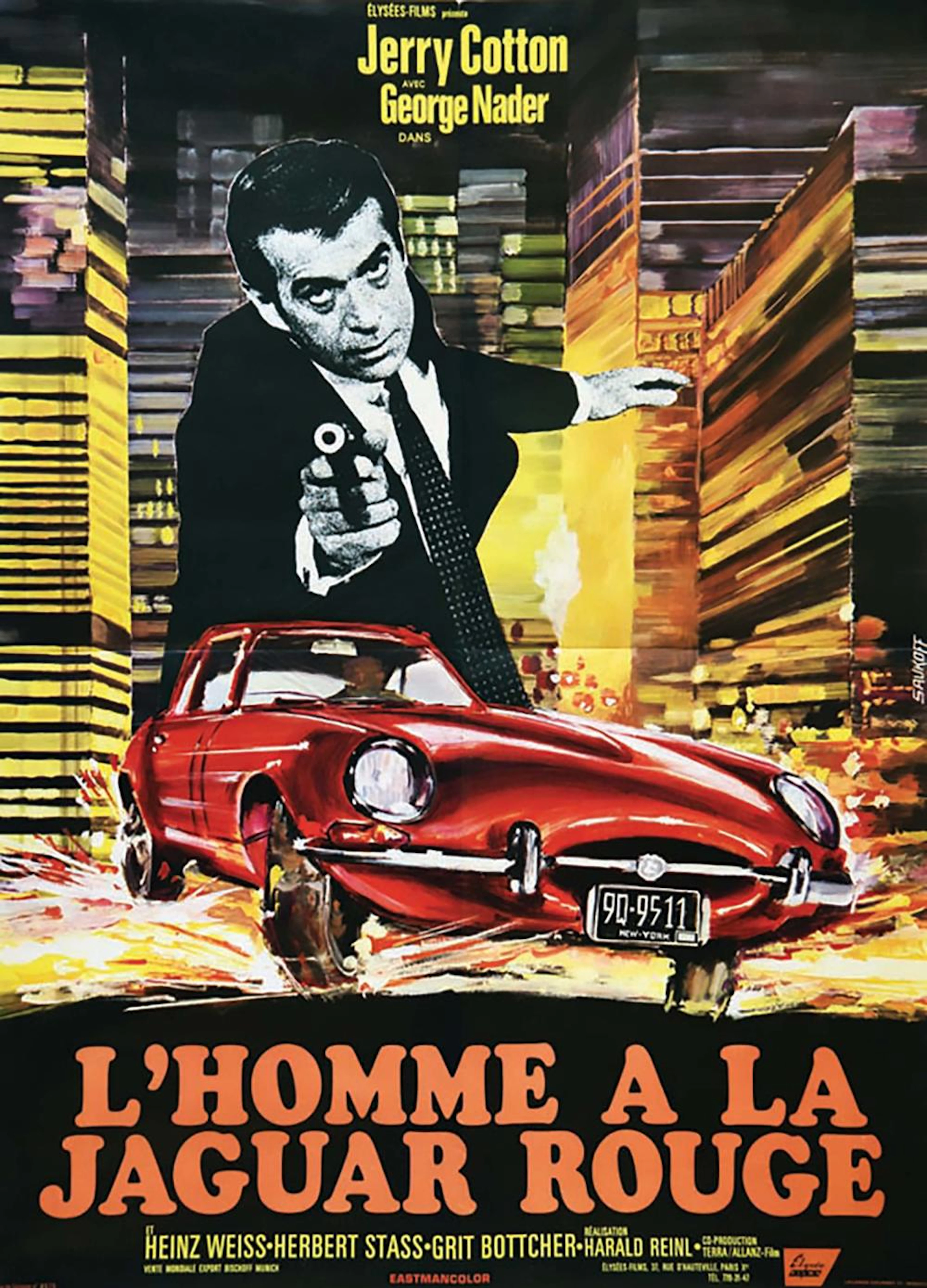 Jaguar Type E - L'Homme à la Jaguar Rouge vers 1960