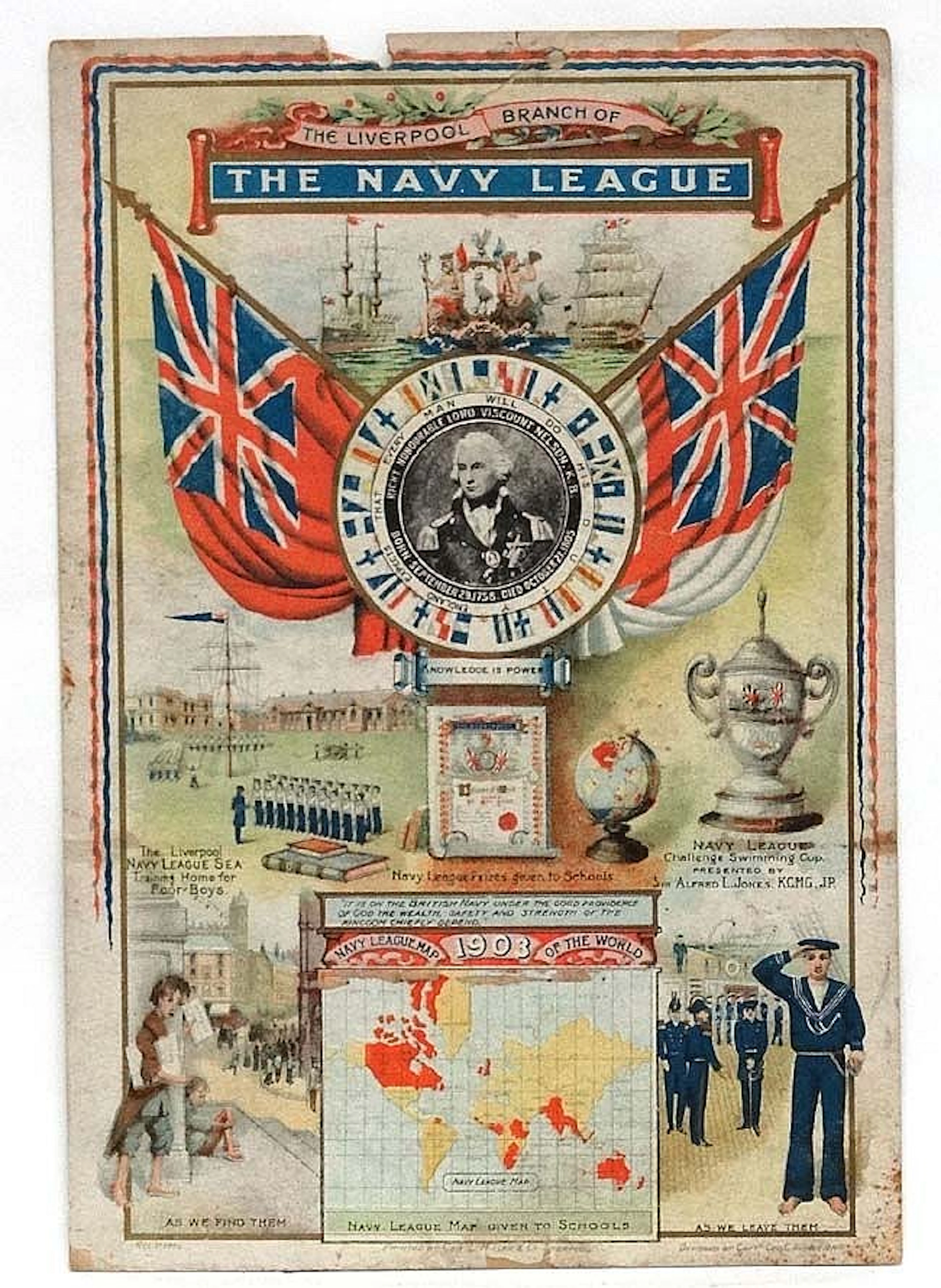 Militaria : A c1903 polychromed poster advertising