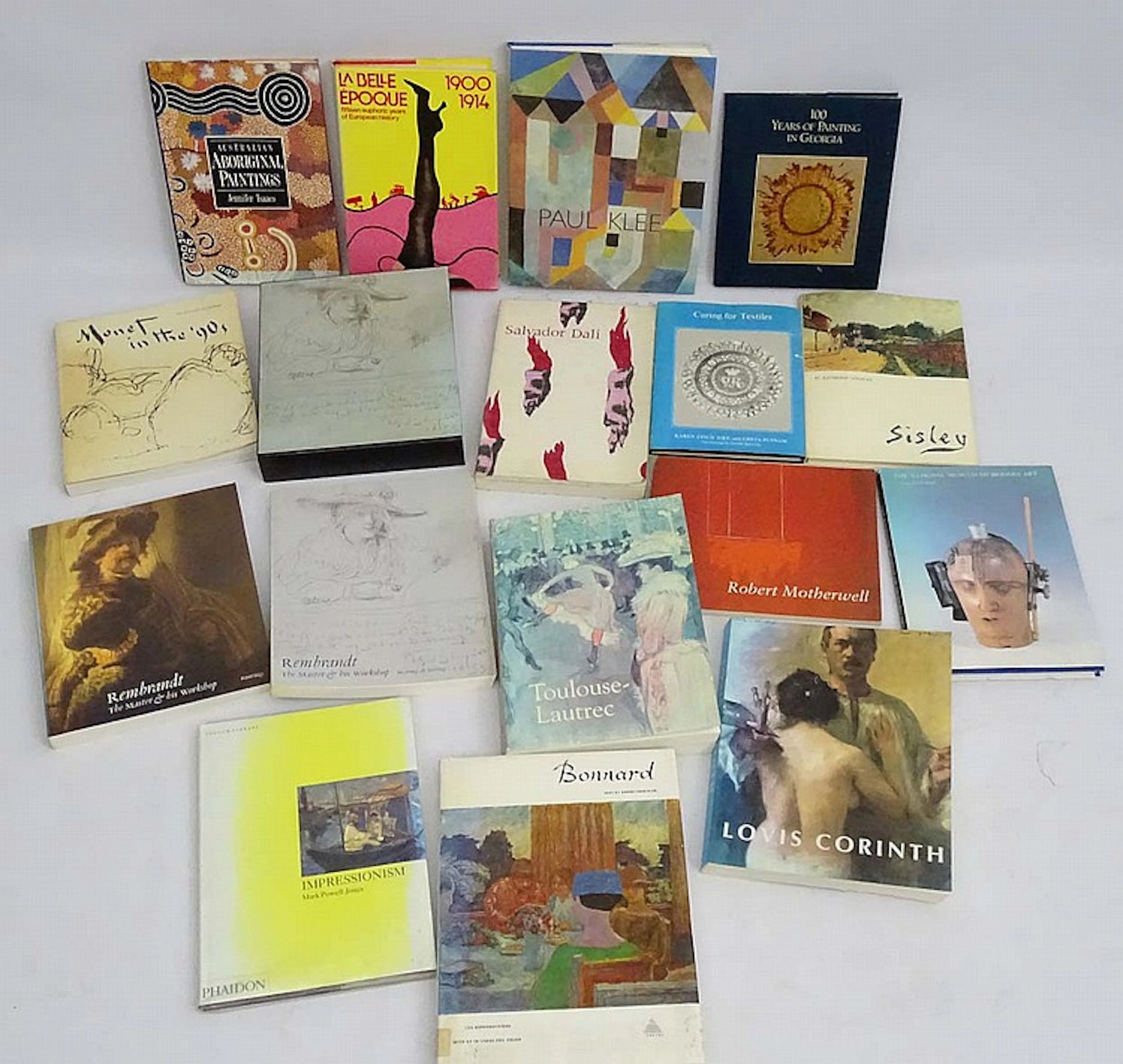 Art reference books : titles to include Impressionism by Mark Powell- Jones , Pierre Bonnard text by Andre Fermigier , Toulouse - Lautrec ; South Bank Centre ,Paul Klee; The Tate Gallery 