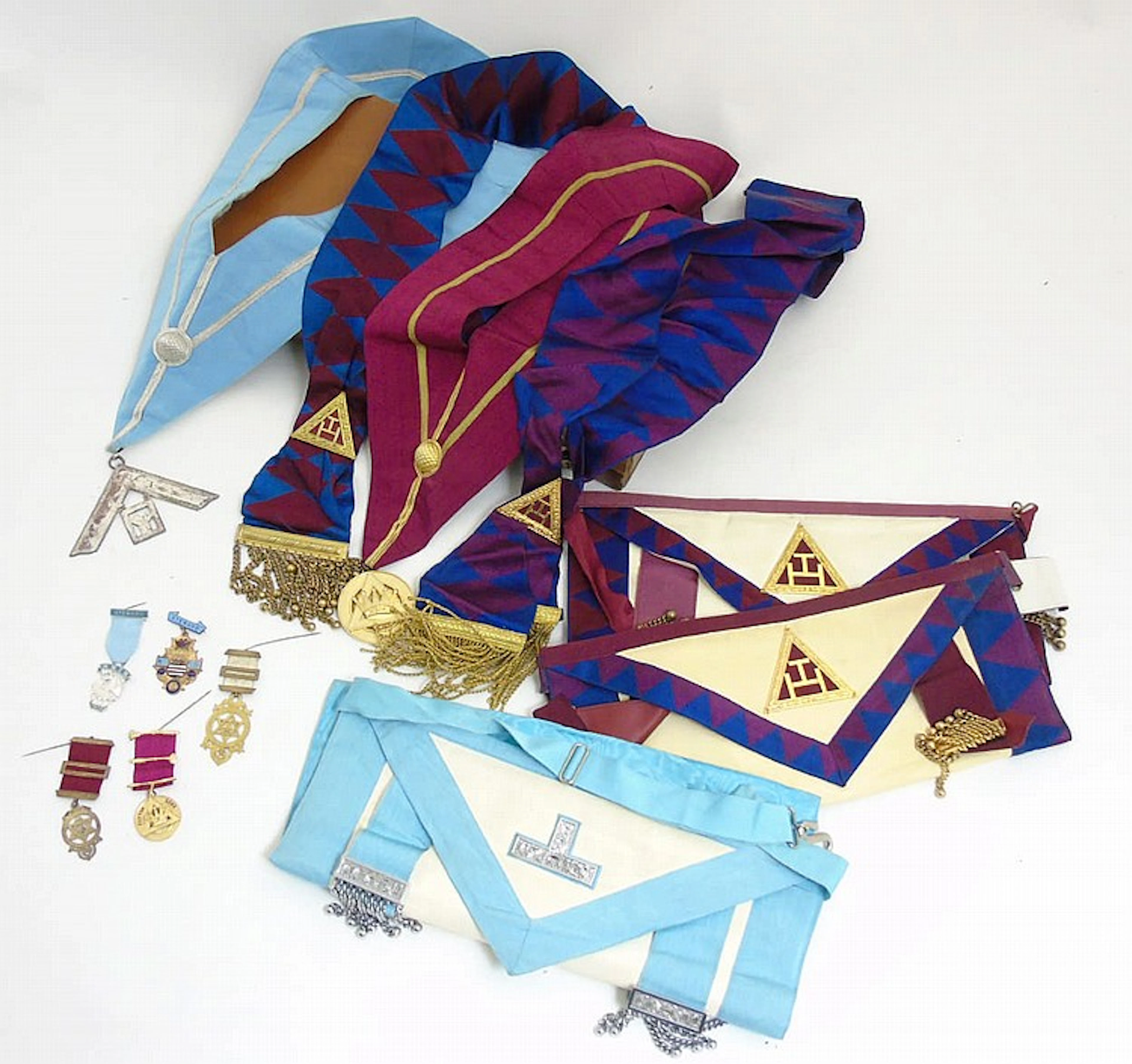 Masonic Interest: a pigskin attaché case containin