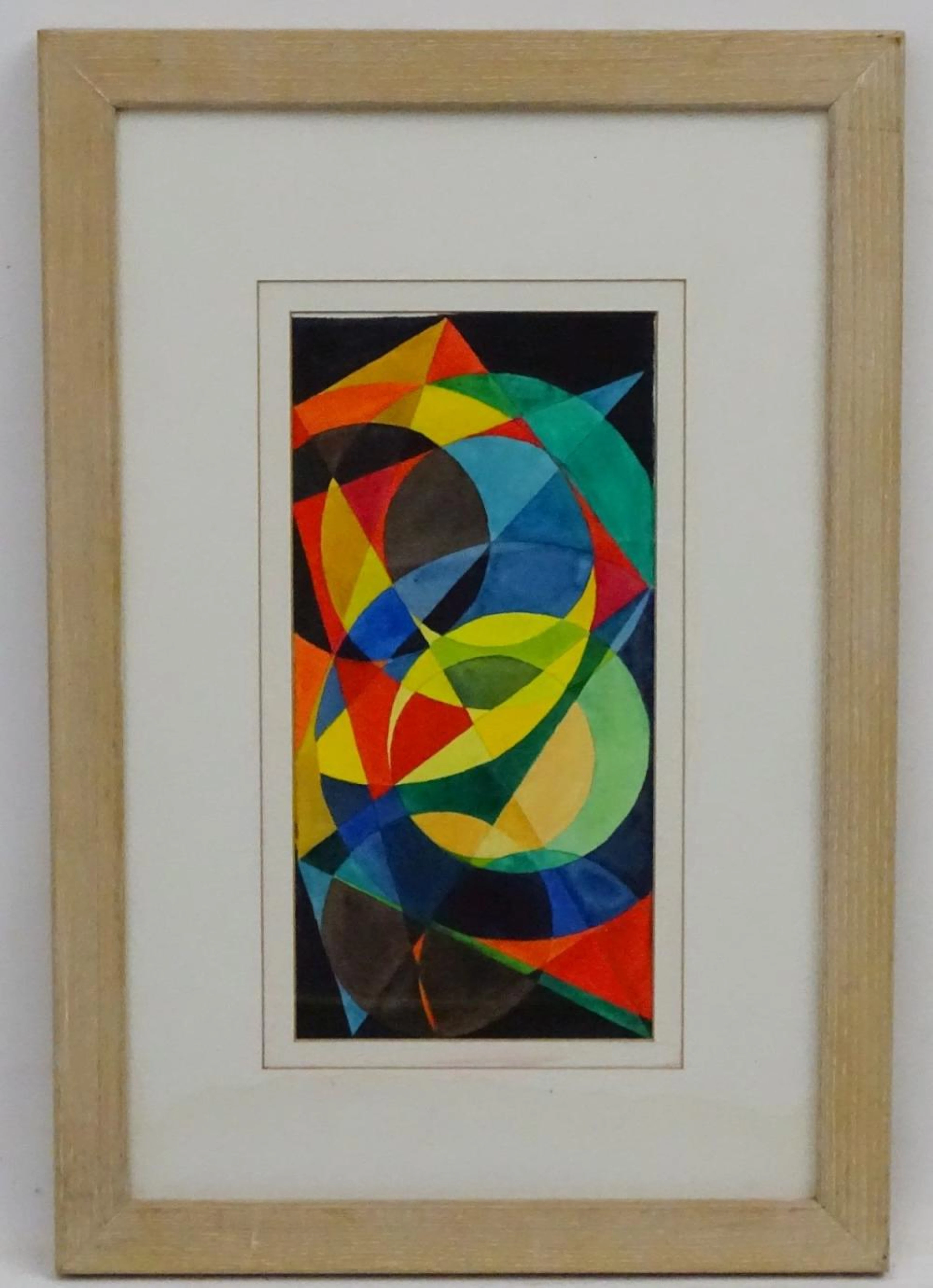 Robert Jones, 1943 Cornish, Vorticism School watercolour, ' Stormy Day 1998