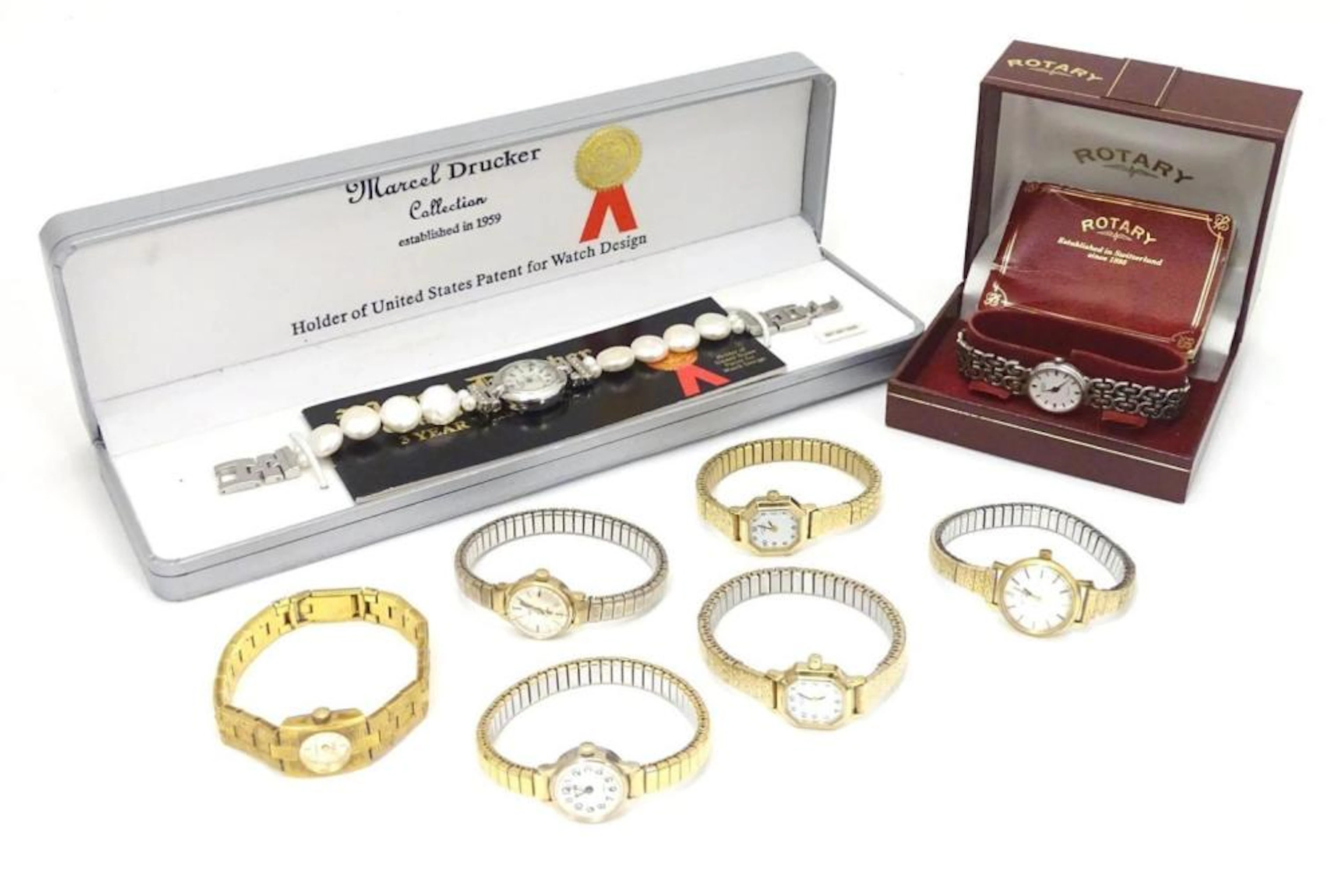 Assorted ladies' wristwatches, to include examples by Rotary (4, one fitted with hallmarked silver s
