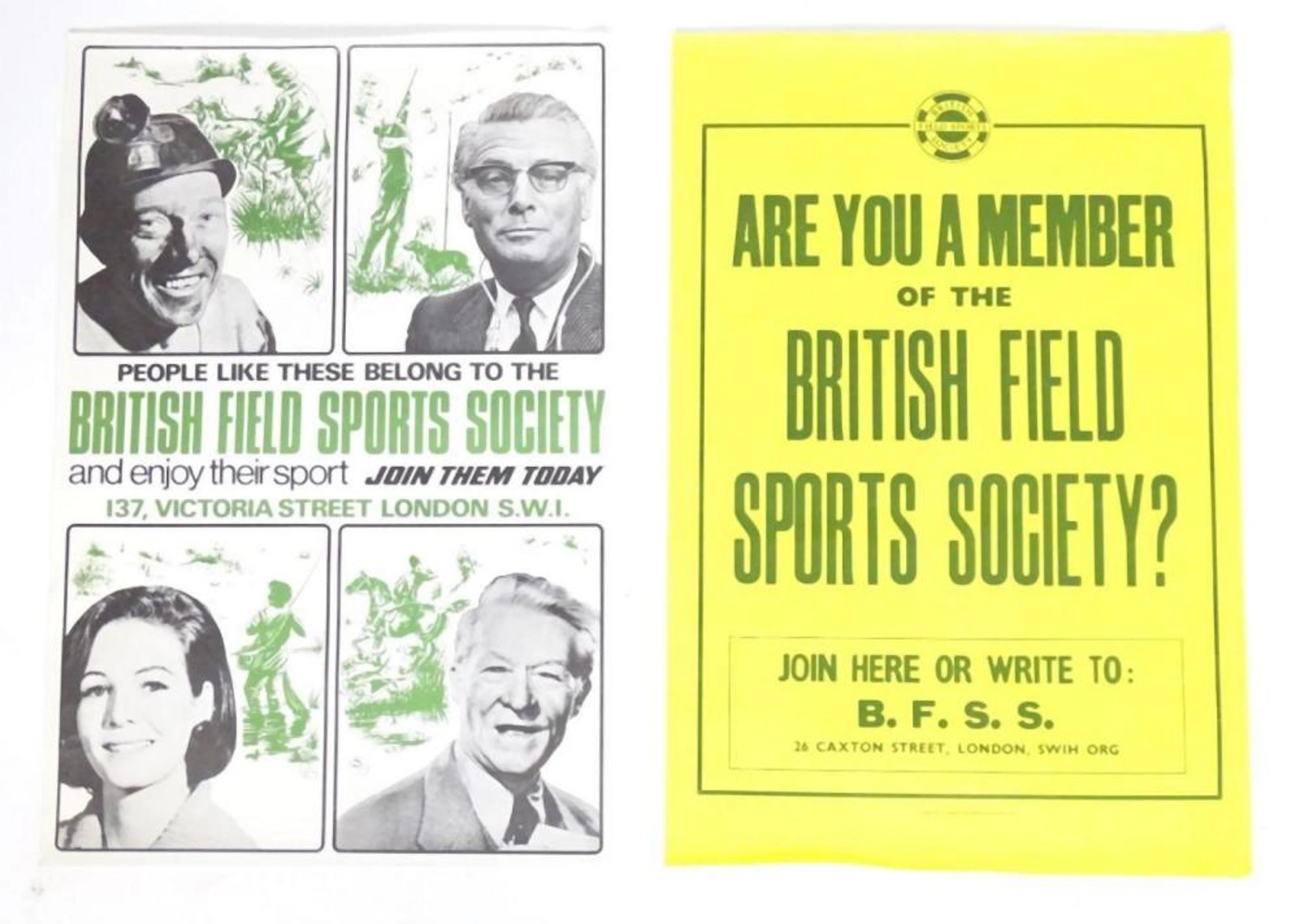 A British Field Sports Society recruiting poster, Are You A Member of The British Field Sports Socie