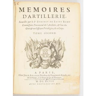 [OLD BOOKS 17TH-19TH CENTURY] [MILITARISM] MEMOIRES D'ARTILLERIE,