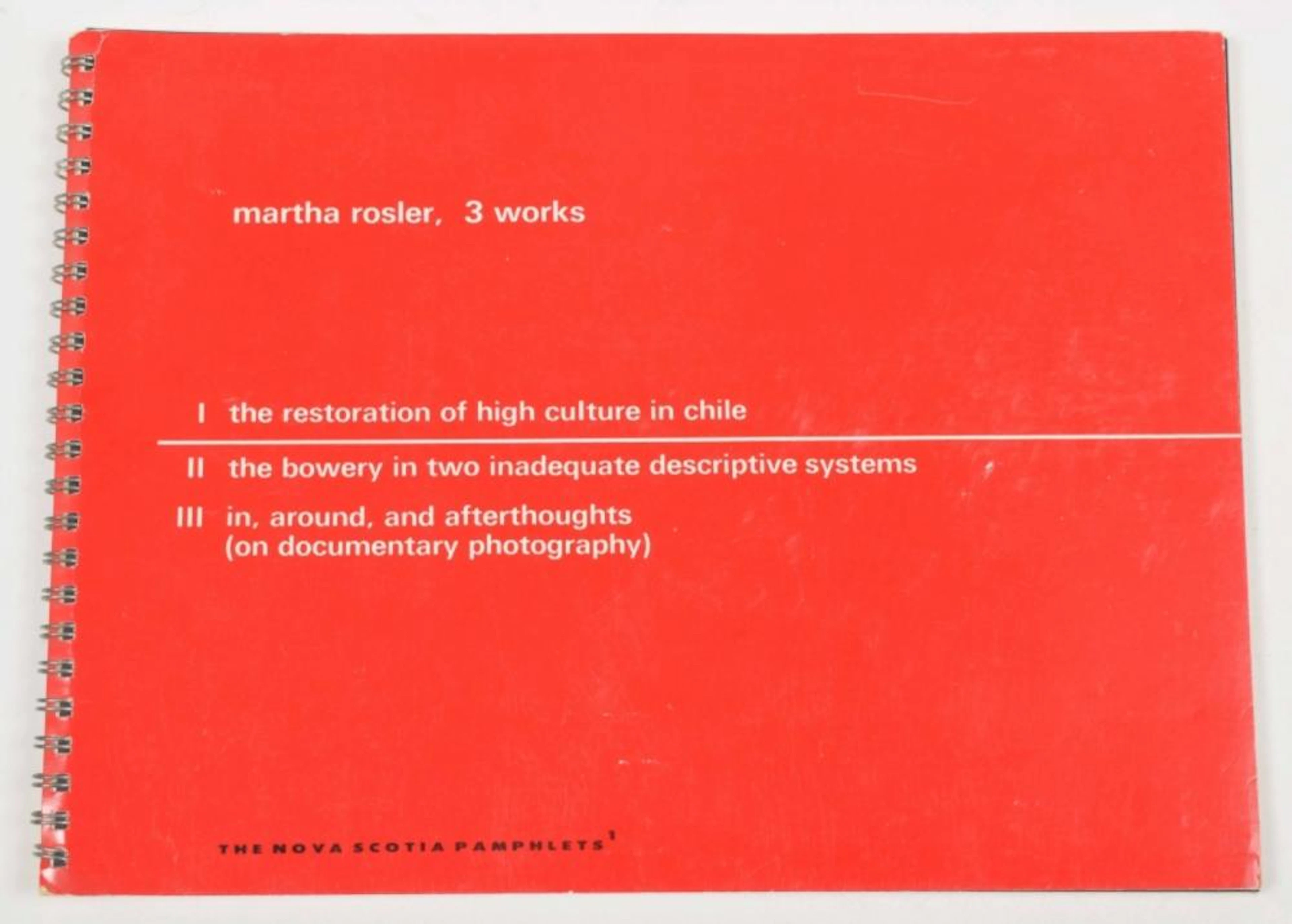 [FINE ARTS: 20TH CENTURY] MARTHA ROSLER