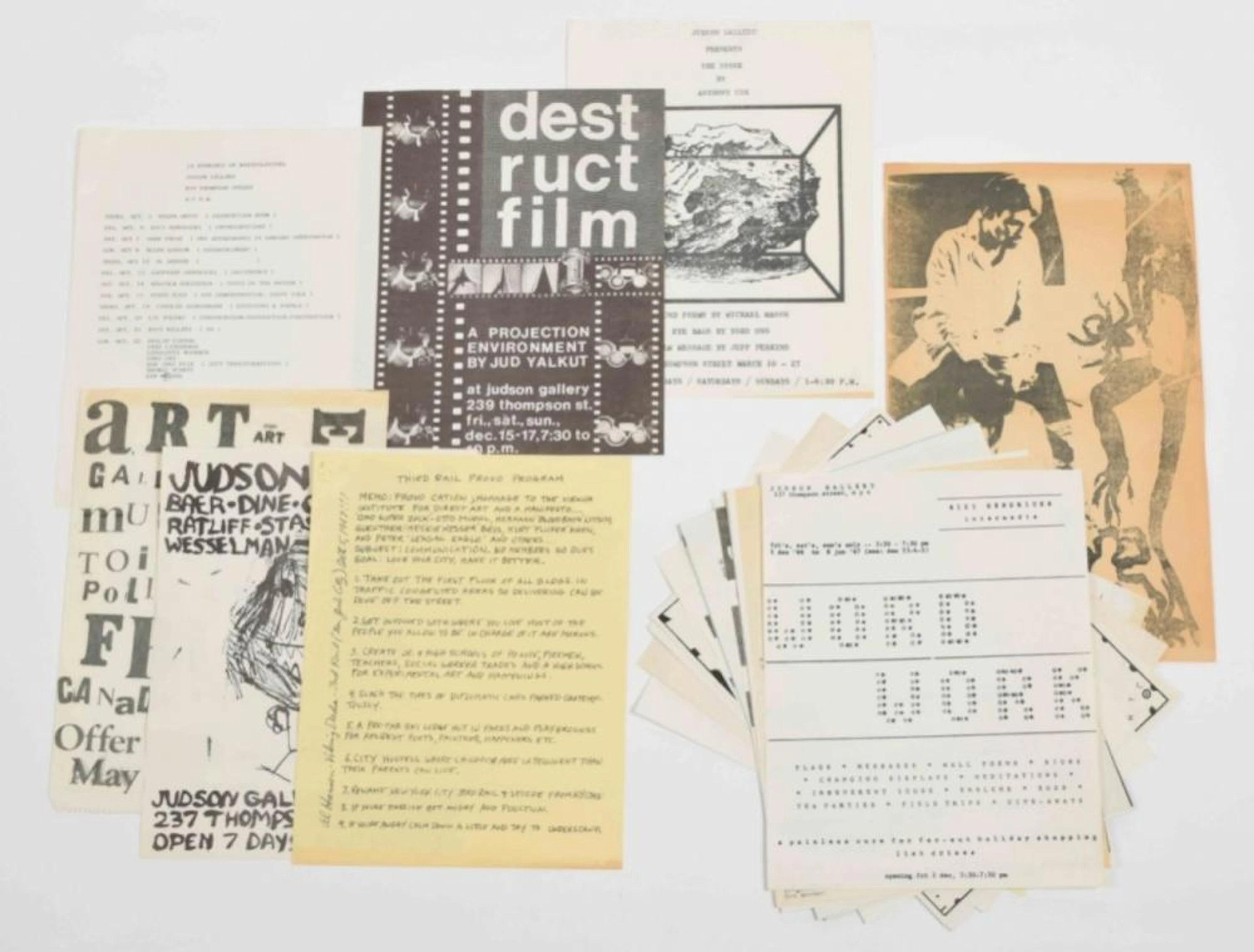 [CONCEPTUAL ART: EPHEMERA] JUDSON GALLERY NEW YORK