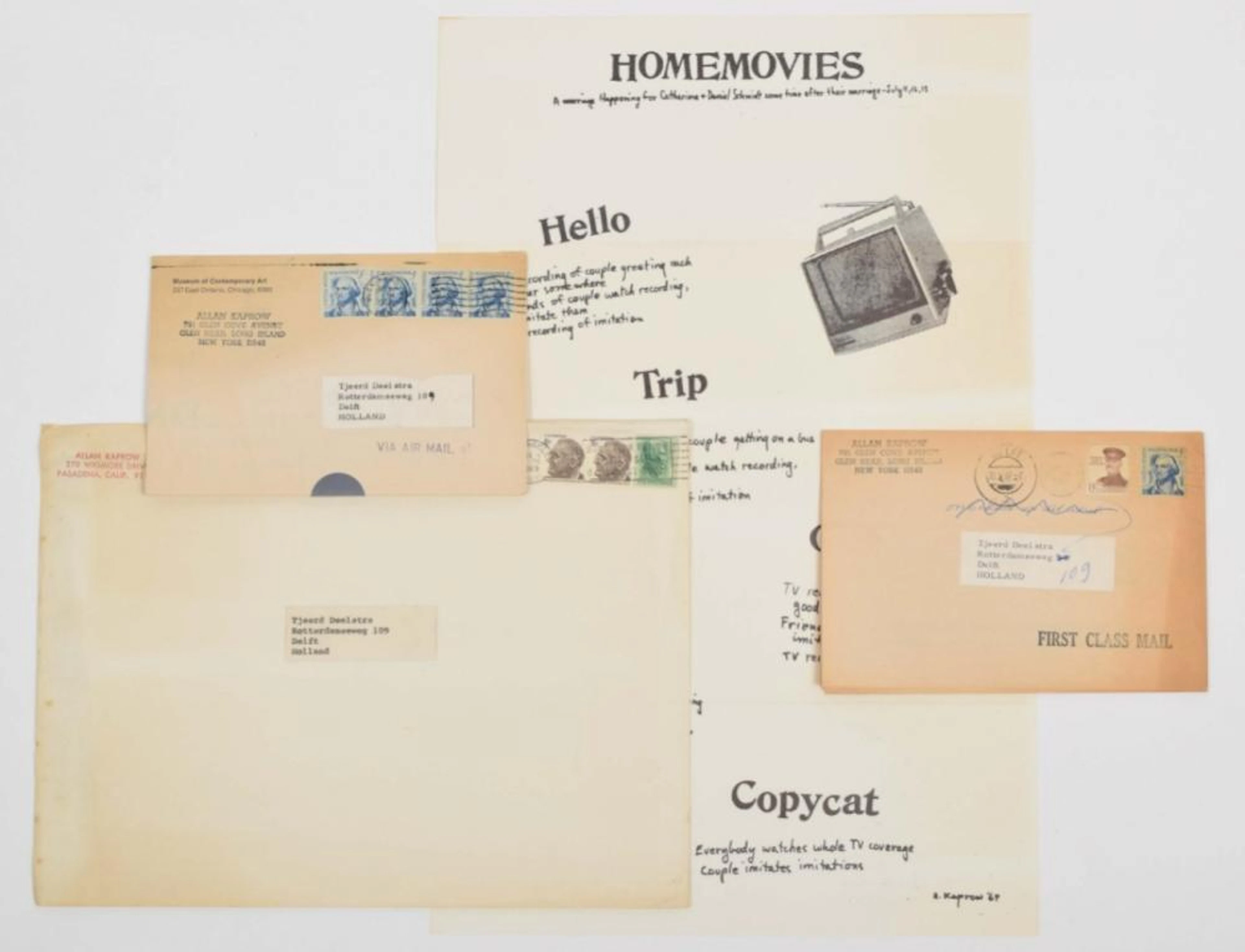 [FLUXUS: SCORES, EVENTS, EPHEMERA] ALLAN KAPROW, FLUIDS, MOVING AND HOME MOVIES