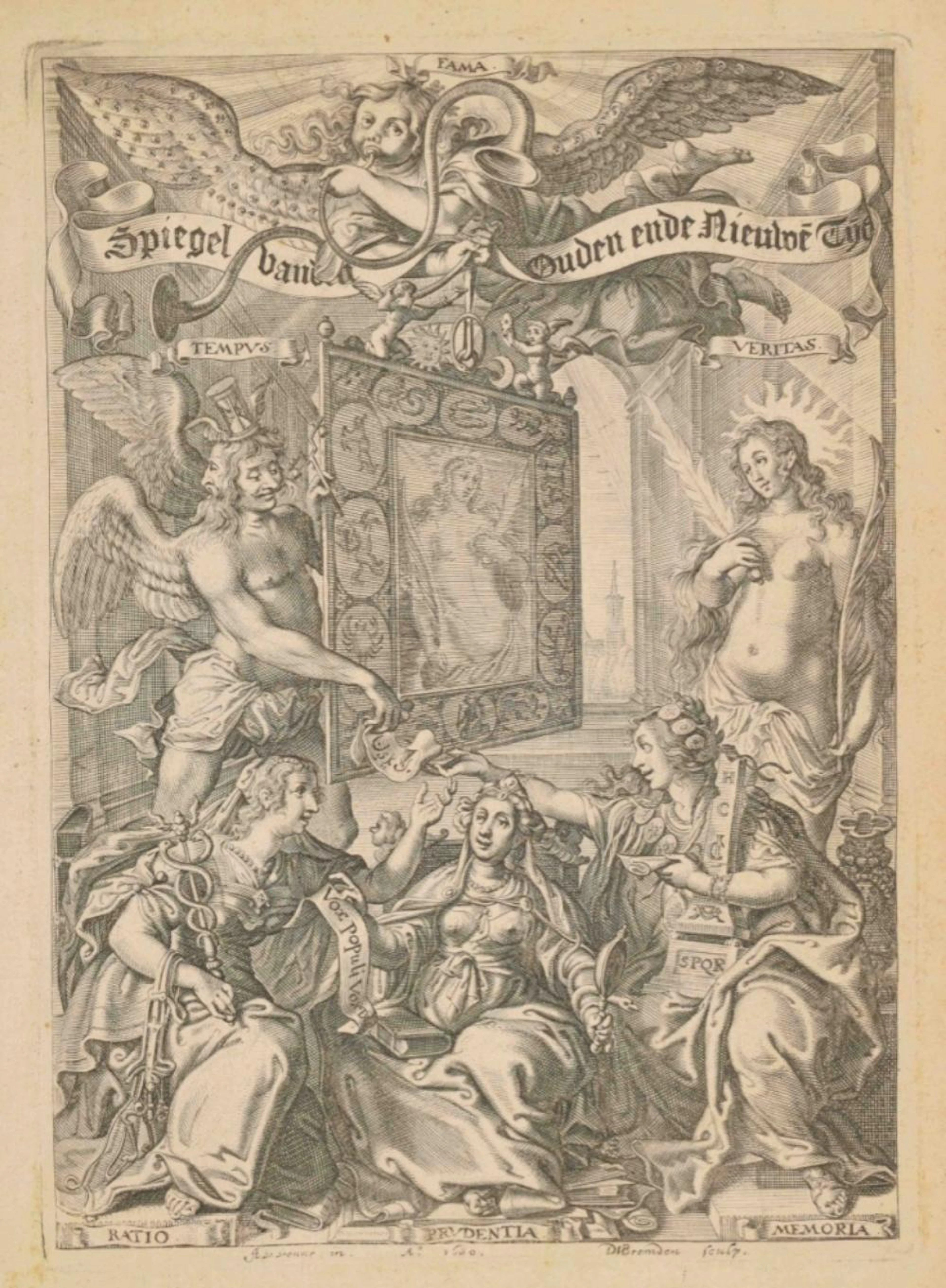 [OLD BOOKS 17TH-19TH CENTURY] [EMBLEMATA] SPIEGEL VAN DEN OUDEN EN NIEUWEN TIJDT