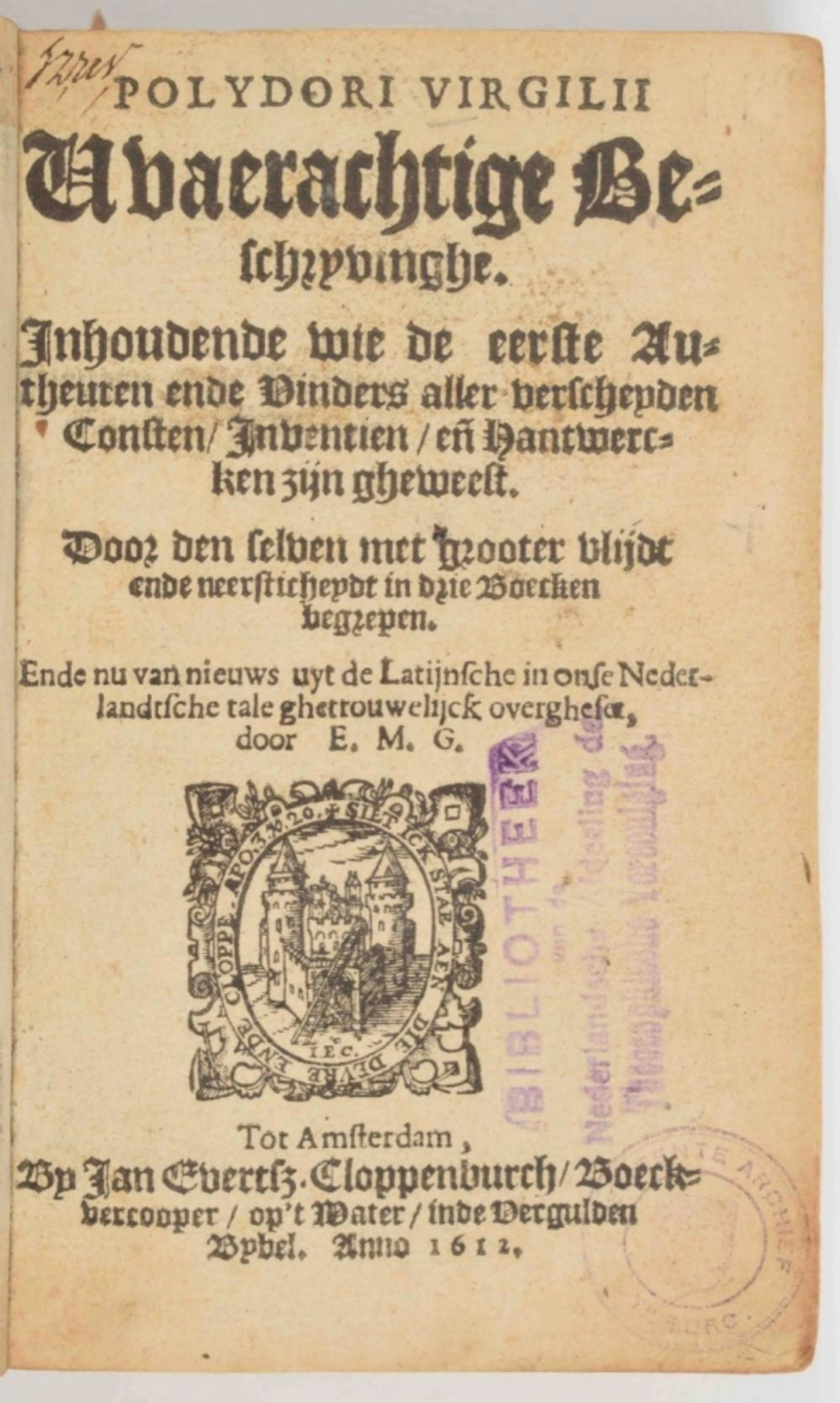 [OLD BOOKS 17TH-19TH CENTURY] WAERACHTIGE BESCHRYVINGE
