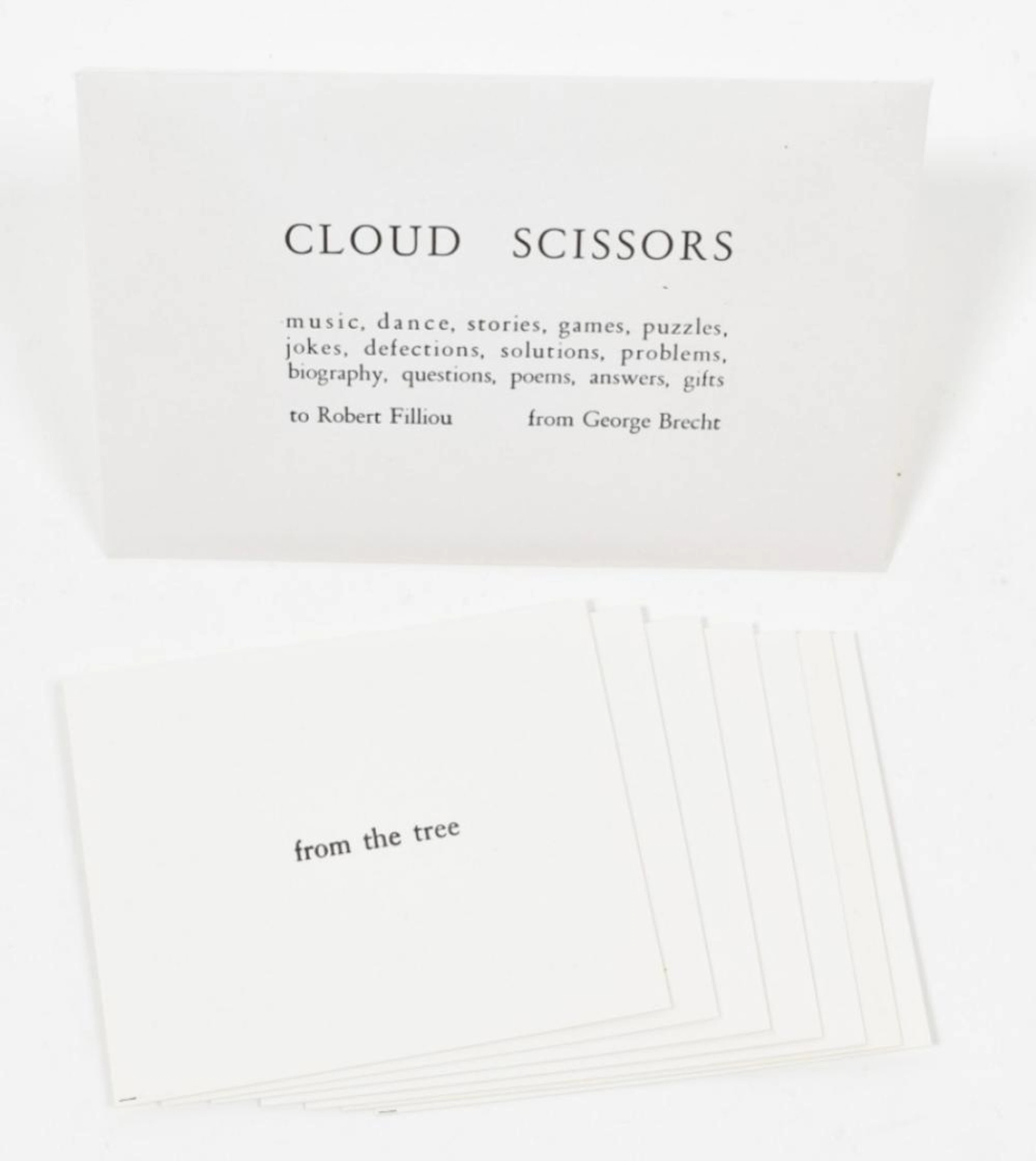 [FLUXUS] GEORGE BRECHT, CLOUD SCISSORS, C. 1964-1969