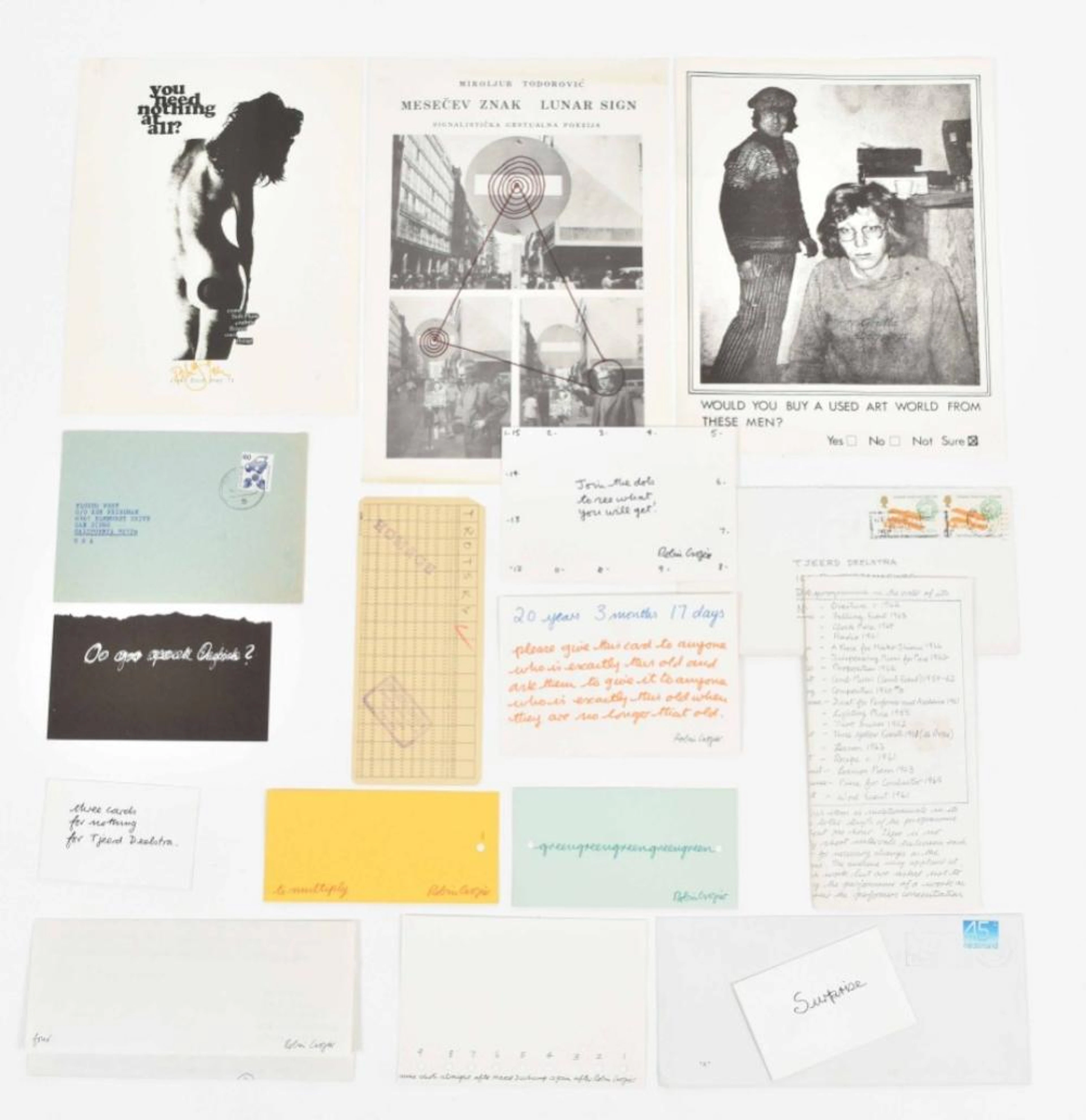 [CONCRETE POETRY/TYPOGRAPHY] VISUAL POETRY/MAIL ART CONTRIBUTIONS BY ZABALA