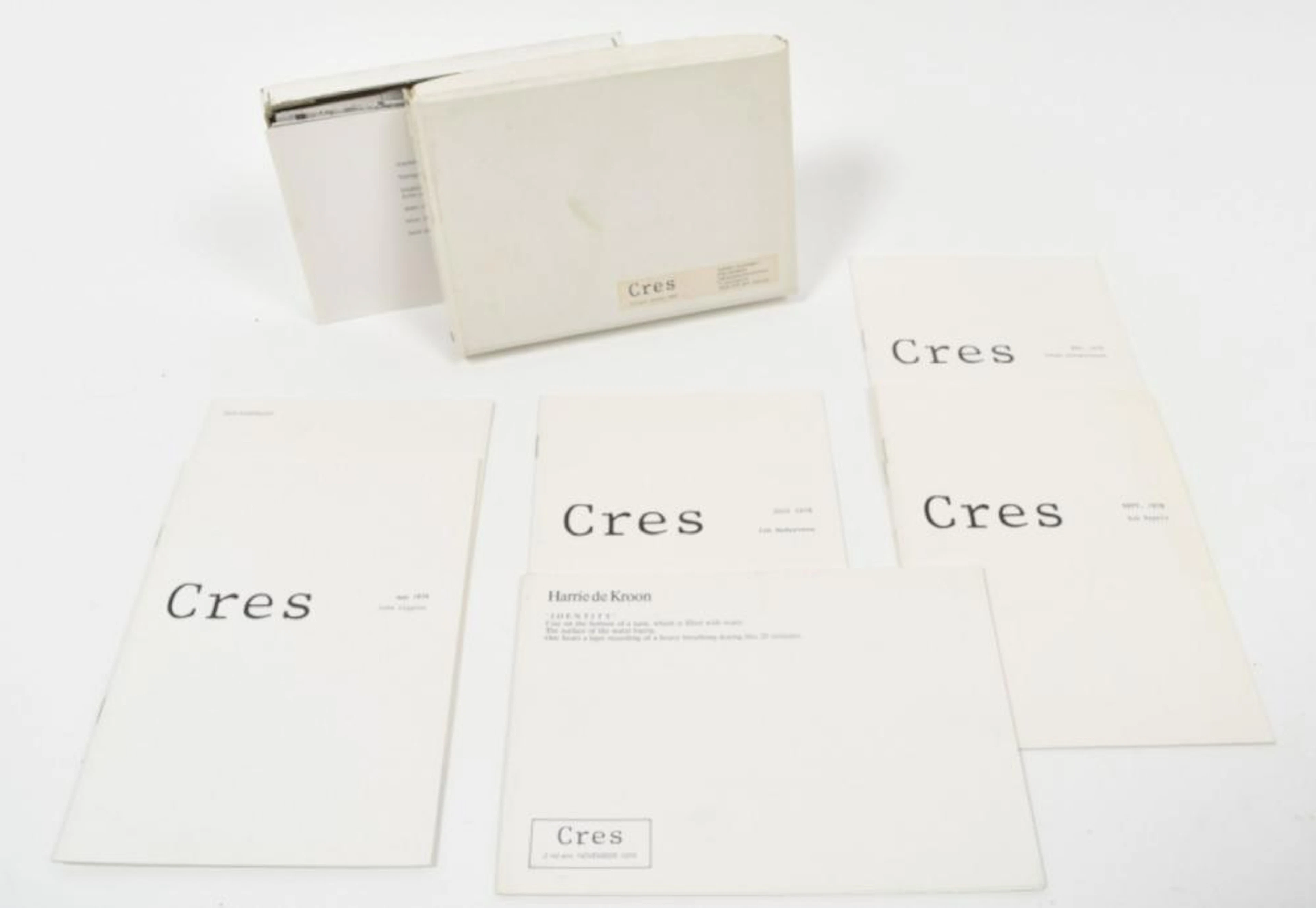 [SMALL PRESS] CRES PUBLICATIONS AMSTERDAM