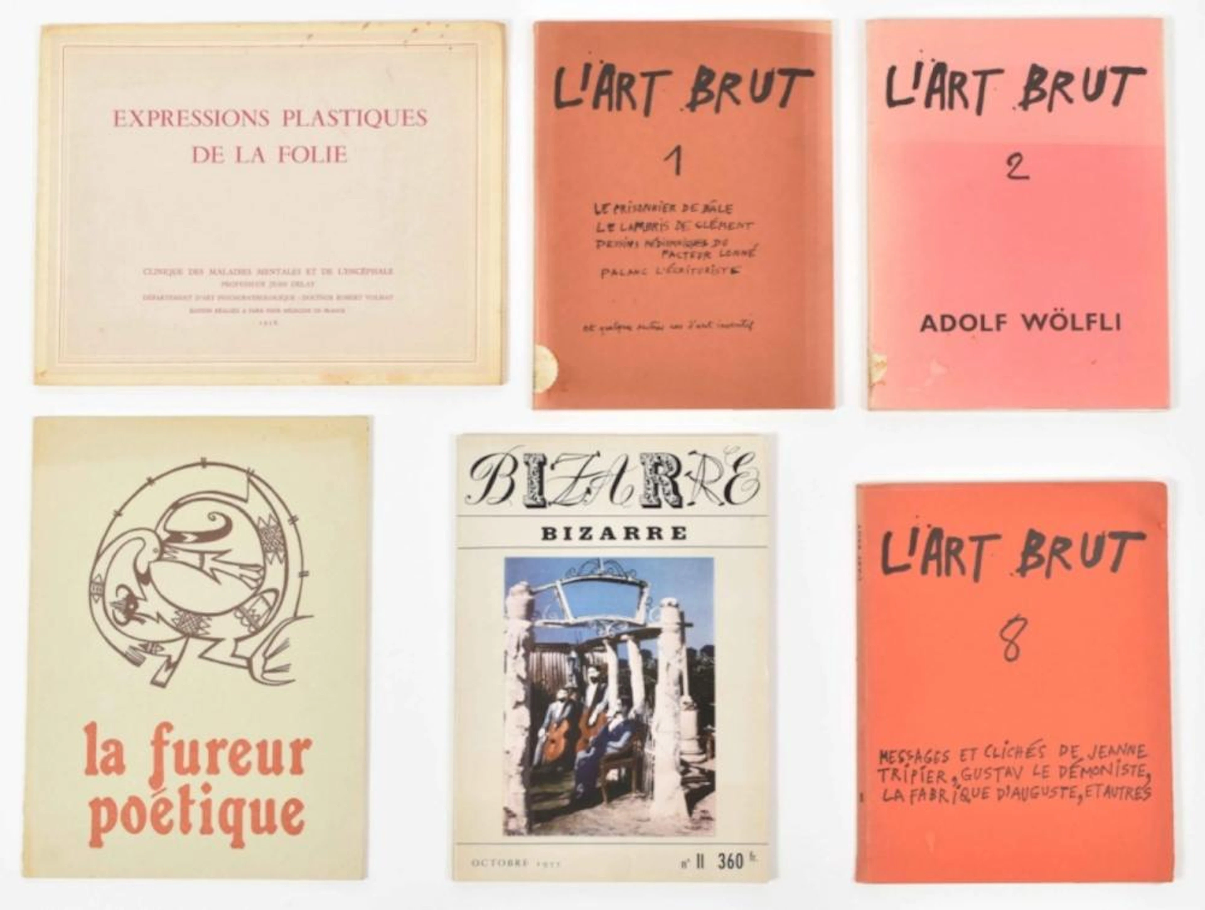 [AVANT-GARDE] ART BRUT PUBLICATIONS, LOT OF 6
