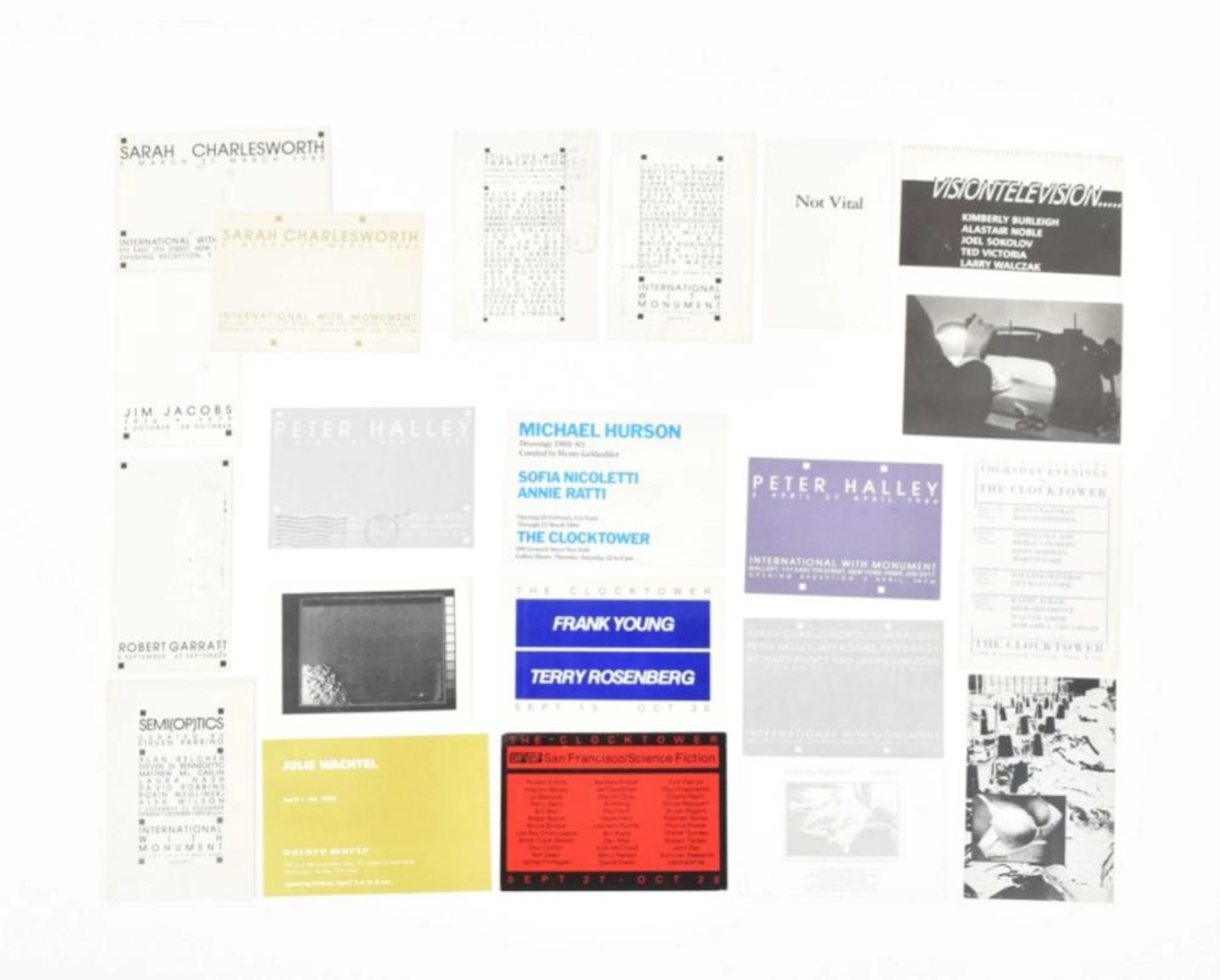 [EPHEMERA] INVITES BY NEW YORK SPACES 1980S I