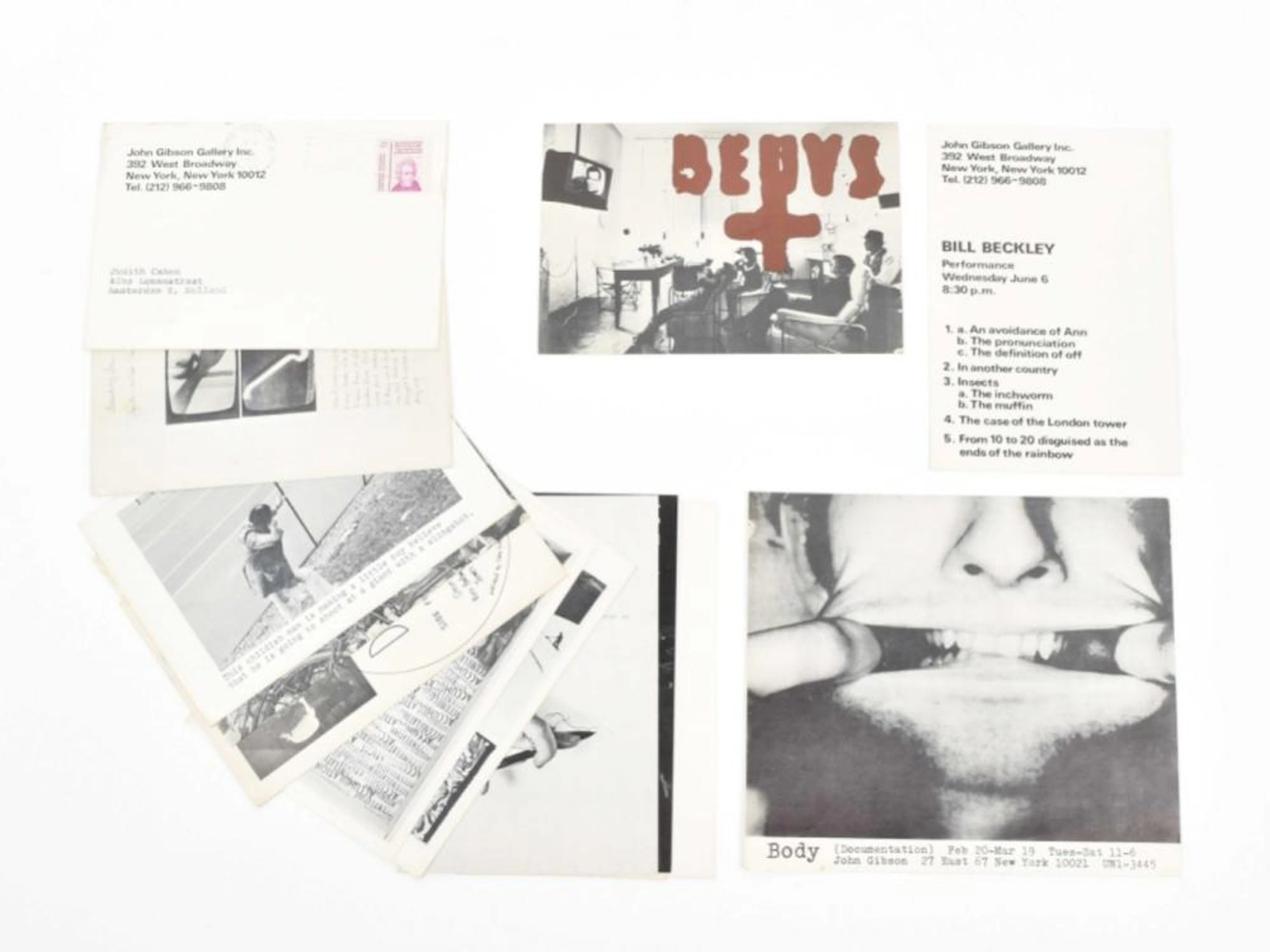 [EPHEMERA] JOHN GIBSON GALLERY, NEW YORK