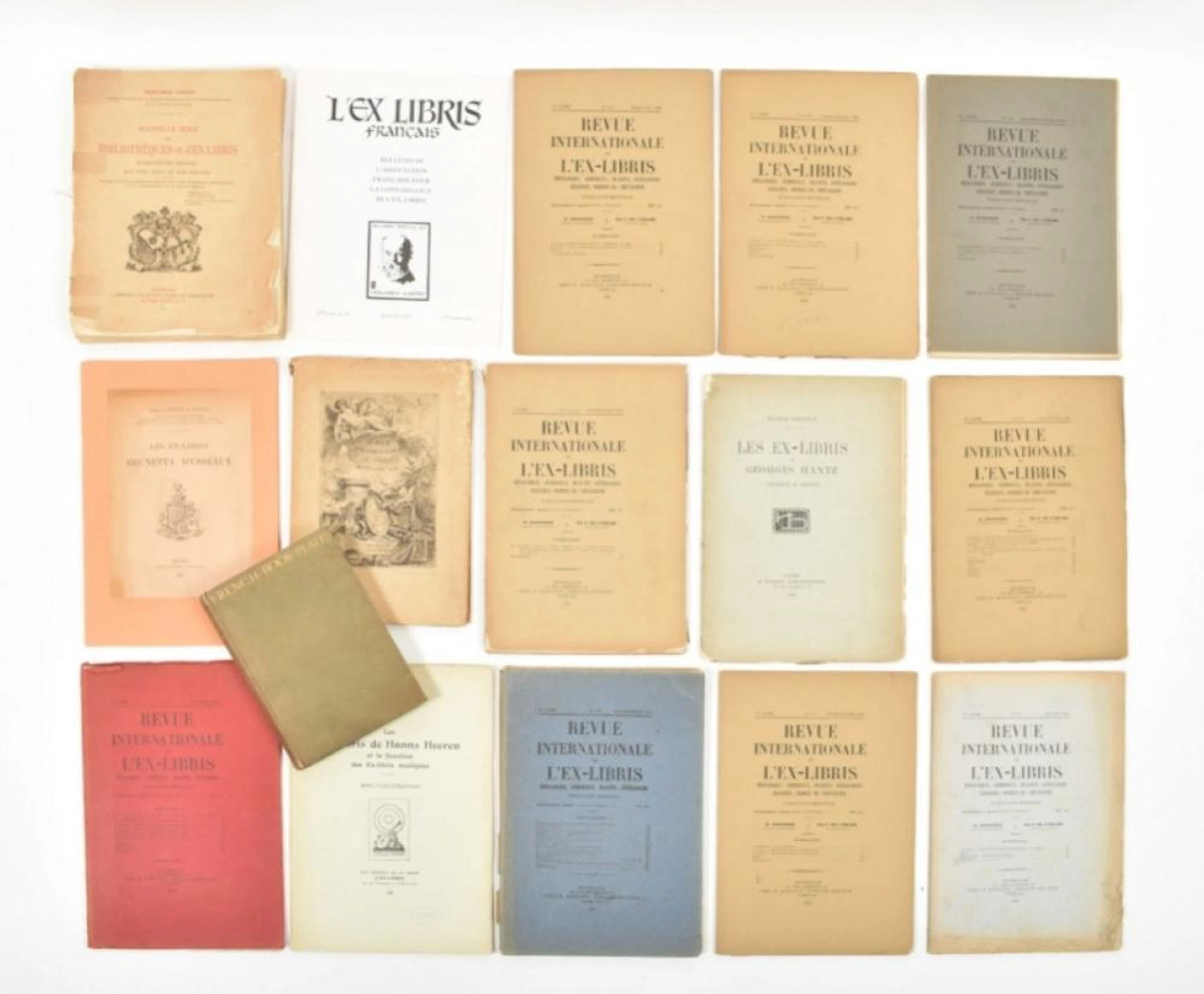 [EX LIBRIS] NINE TITLES ON FRENCH BOOKPLATE DESIGN: (1) WALTER HAMILTON