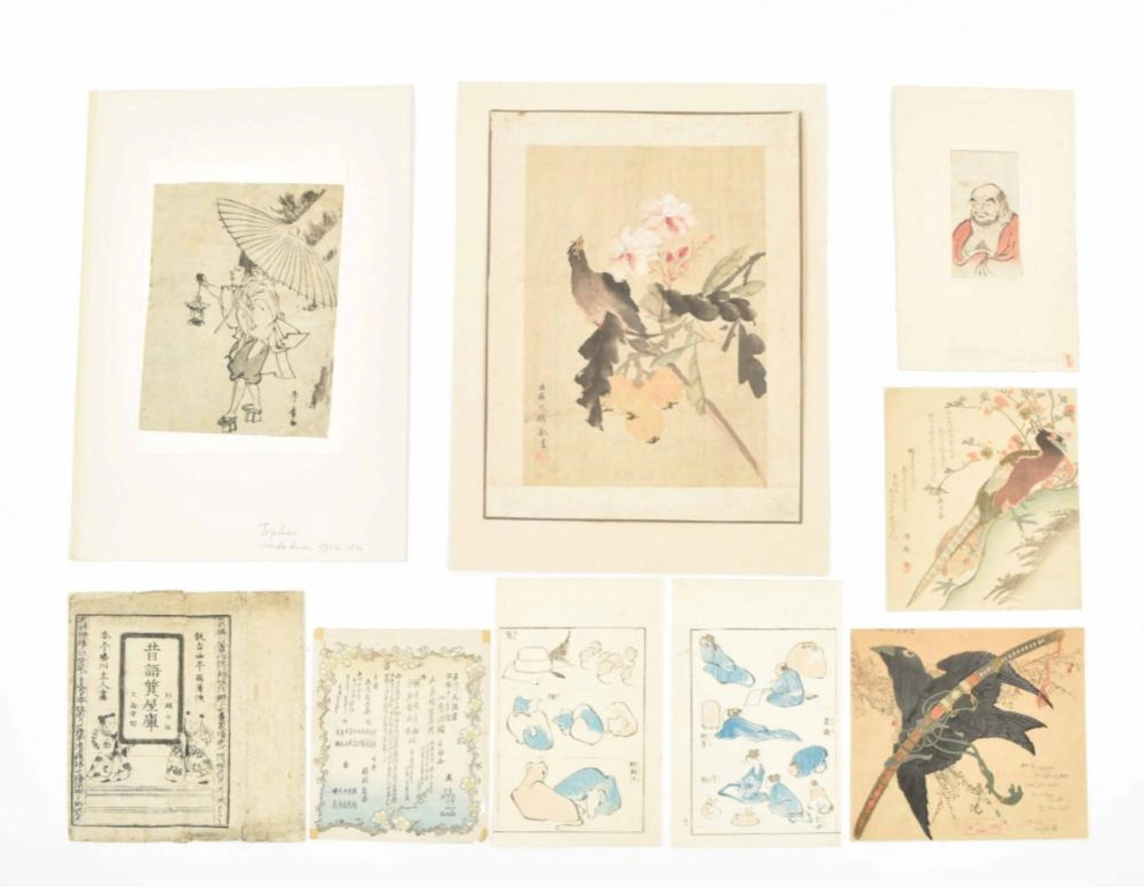 [ASIAN ARTS] [JAPANESE PRINTS AND DRAWINGS] LOT OF 22 MISCELL