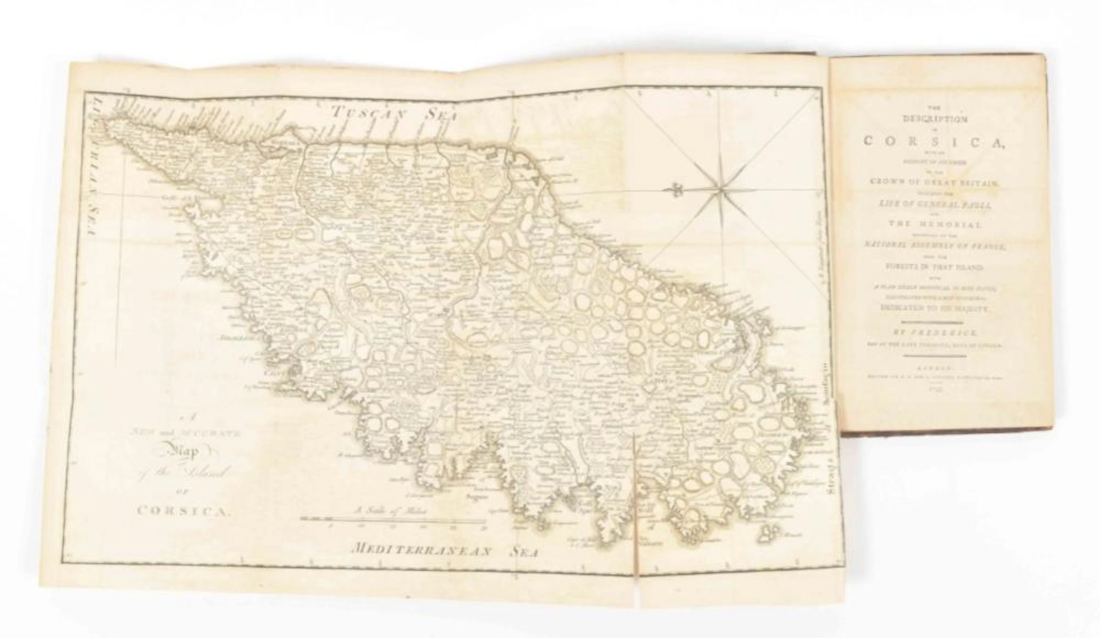 [TOPOGRAPHY] [CORSICA] FREDERICK (DE NEUHOFF). THE DESCRIPTION OF CORSICA,