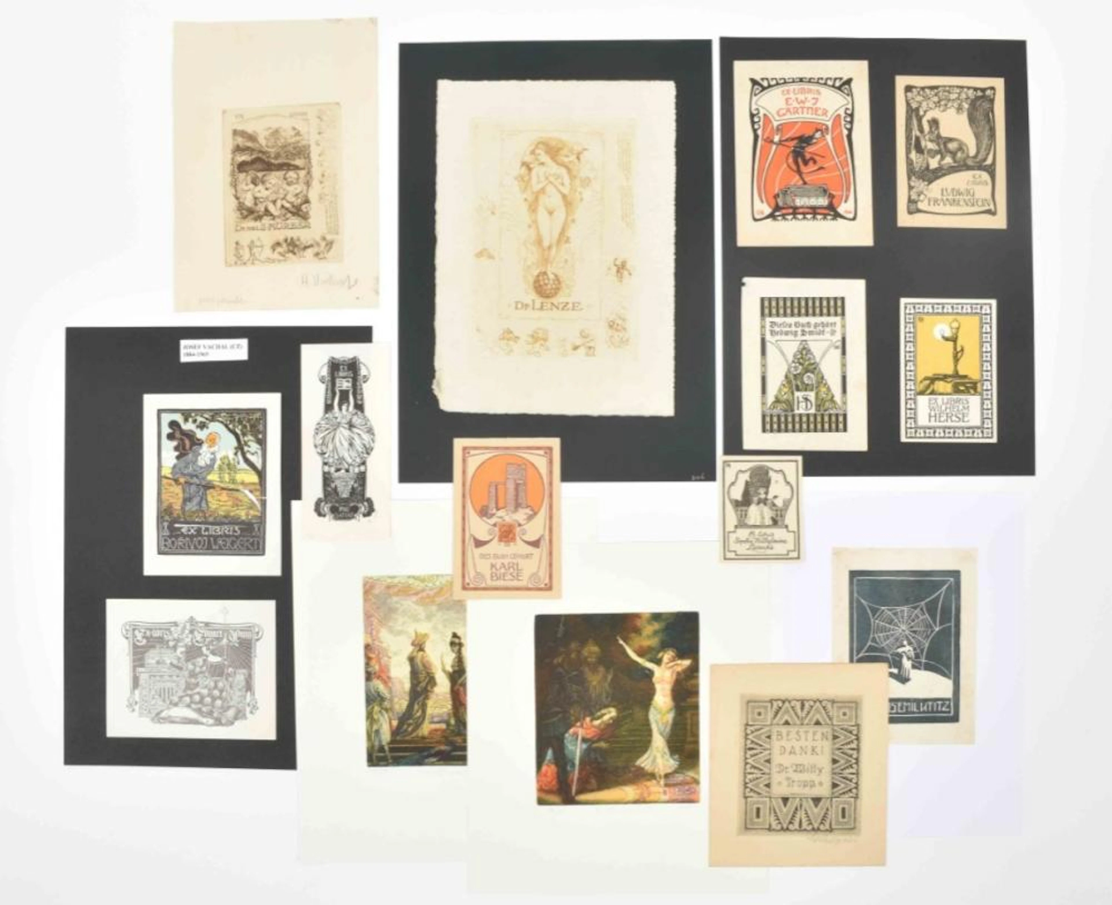 [FINE ARTS: EX LIBRIS] COLLECTION OF APPROX. 75 MISCELL. EX LIBRIS