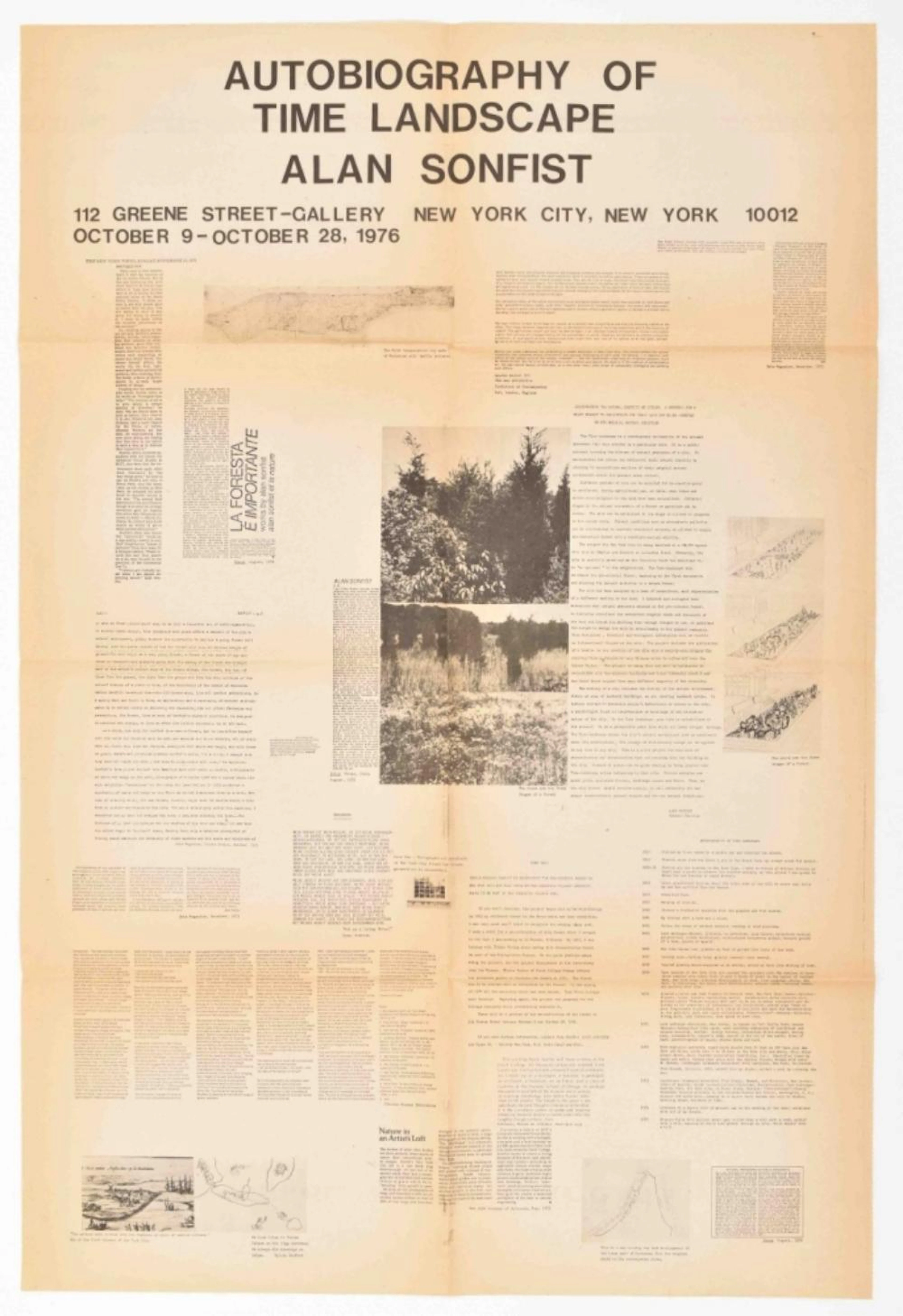 [EPHEMERA] ALAN SONFIST, AUTOBIOGRAPHY OF TIME LANDSCAPE