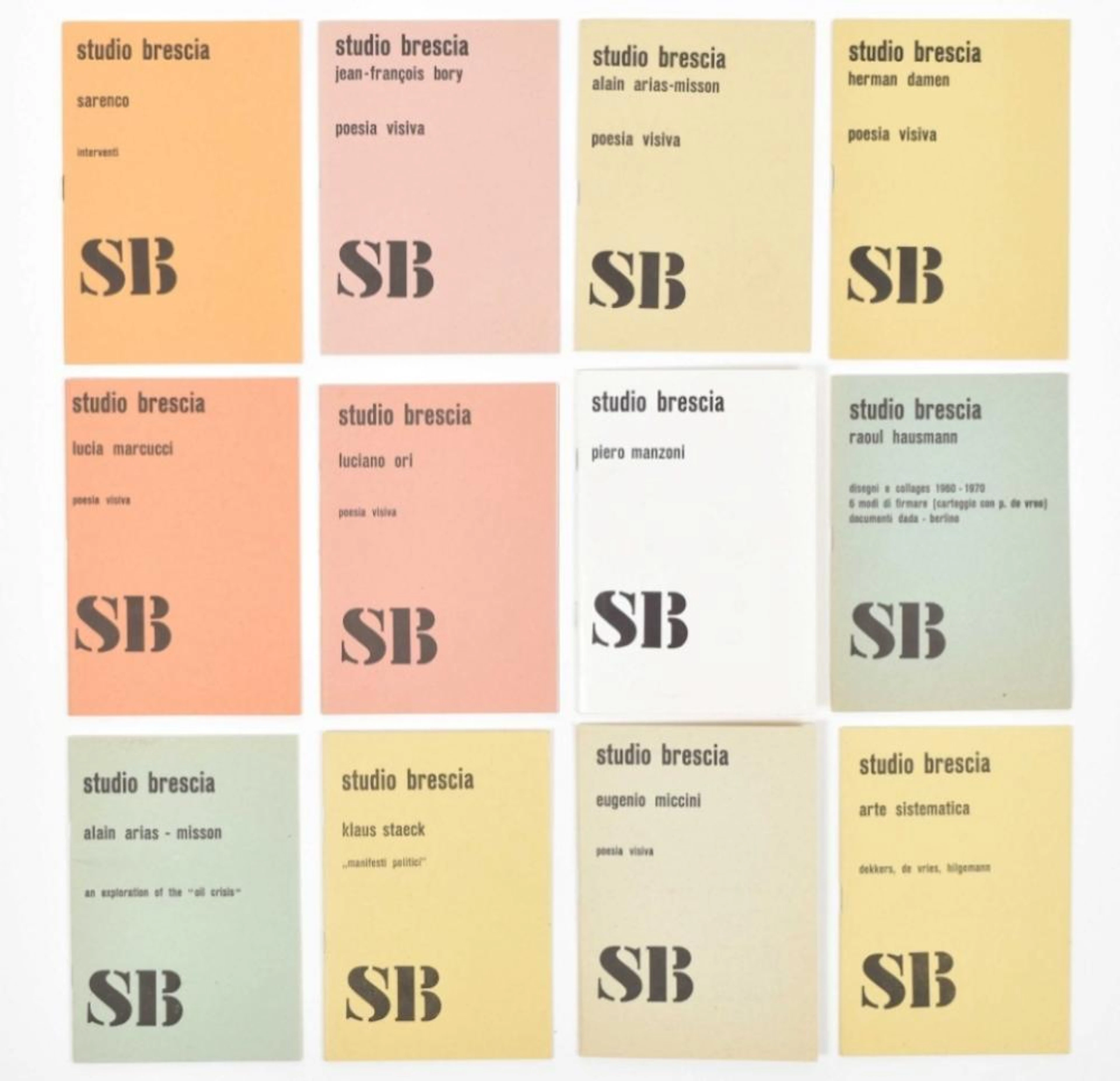 [SMALL PRESS AND CONCRETE POETRY] EXHIBITION CATALOGUES BY STUDIO BRESCIA