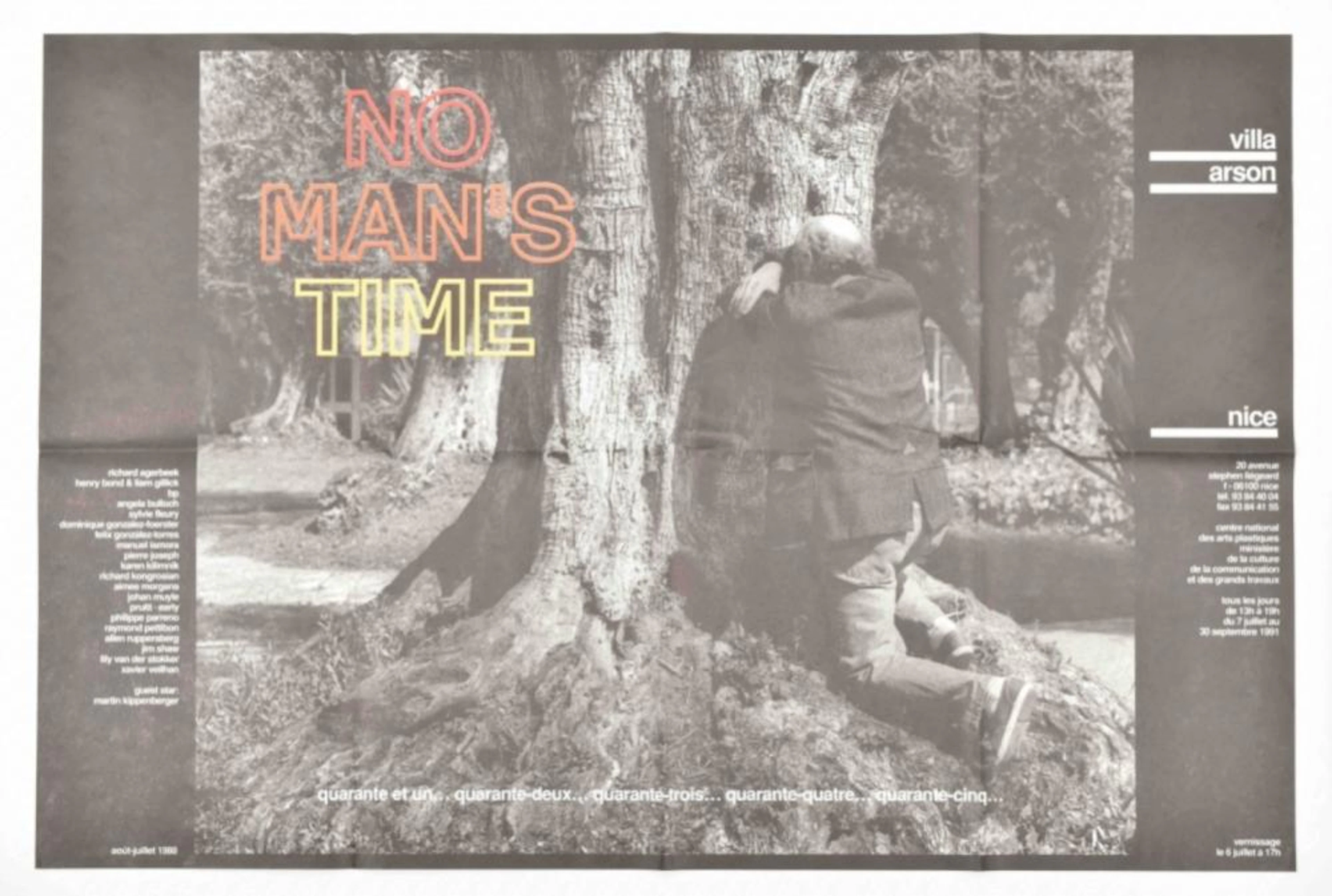 [EPHEMERA] NO MAN'S TIME, VILLA ARSON NICE, 1991