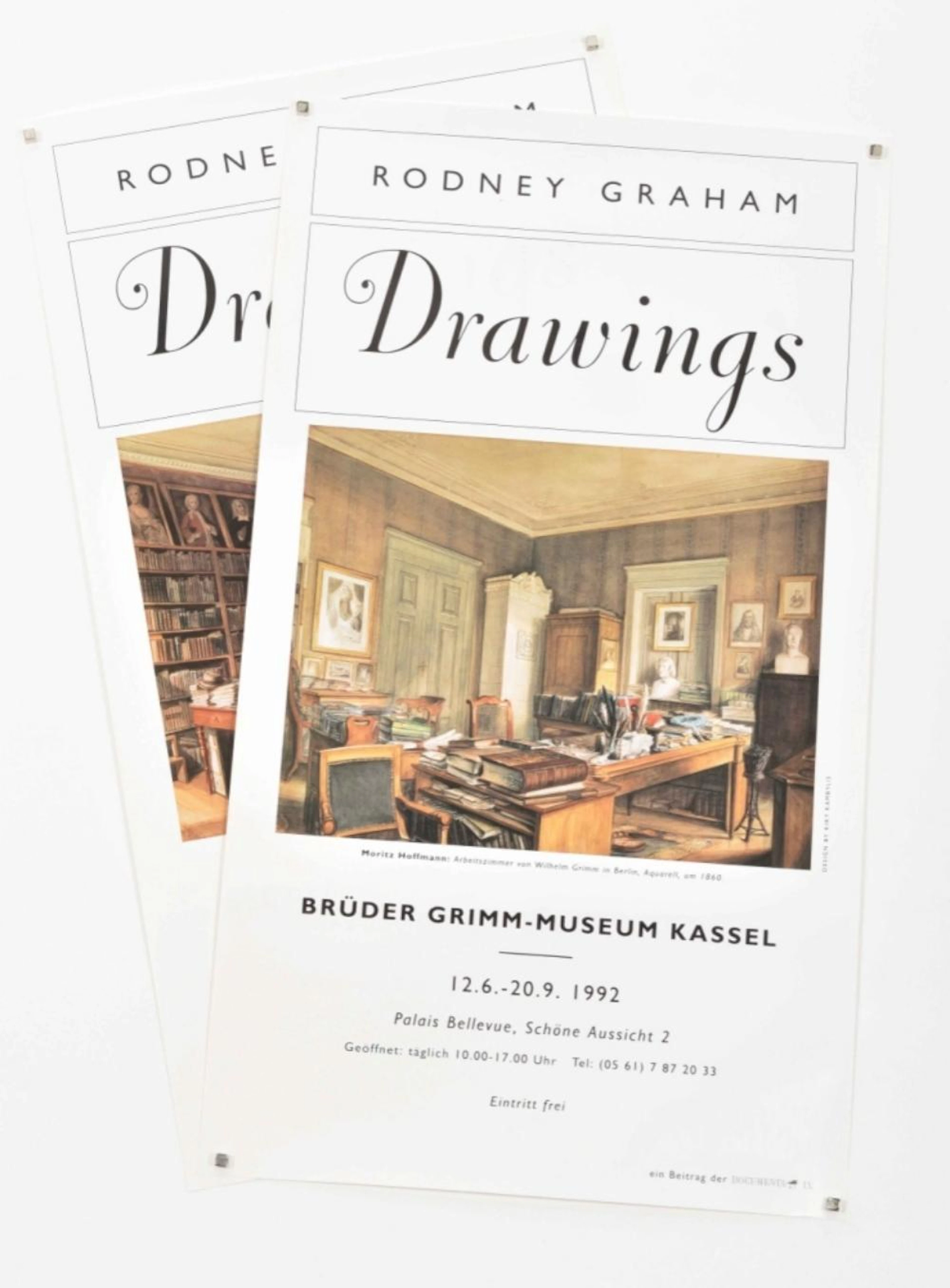 [S AND UP] RODNEY GRAHAM, 2 ANNOUNCEMENT POSTERS FOR THE EXHIBITION 'DRAWINGS'
