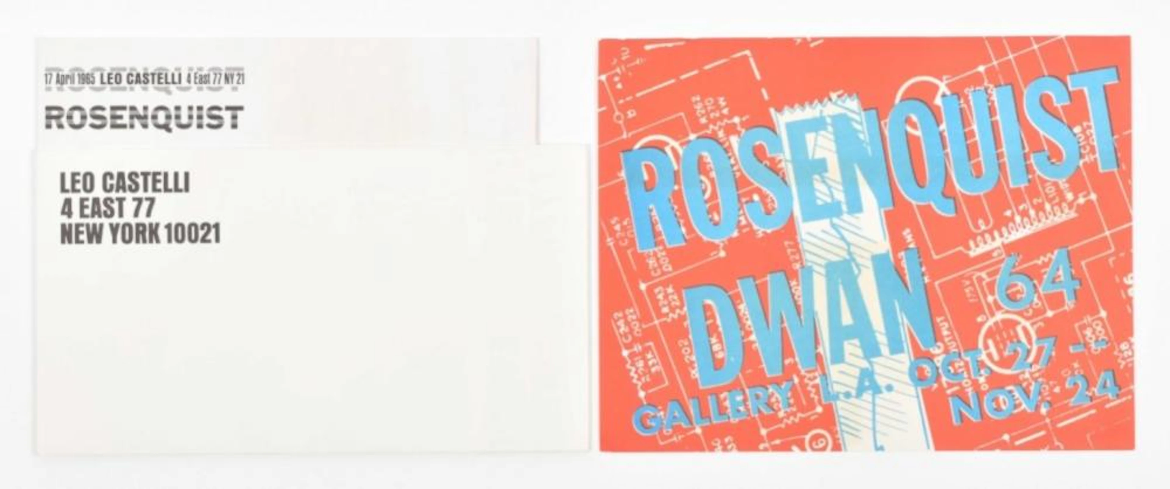 [S AVANT-GARDE ] JAMES ROSENQUIST POSTERS FROM LEO CASTELLI AND DWAN GALLERY