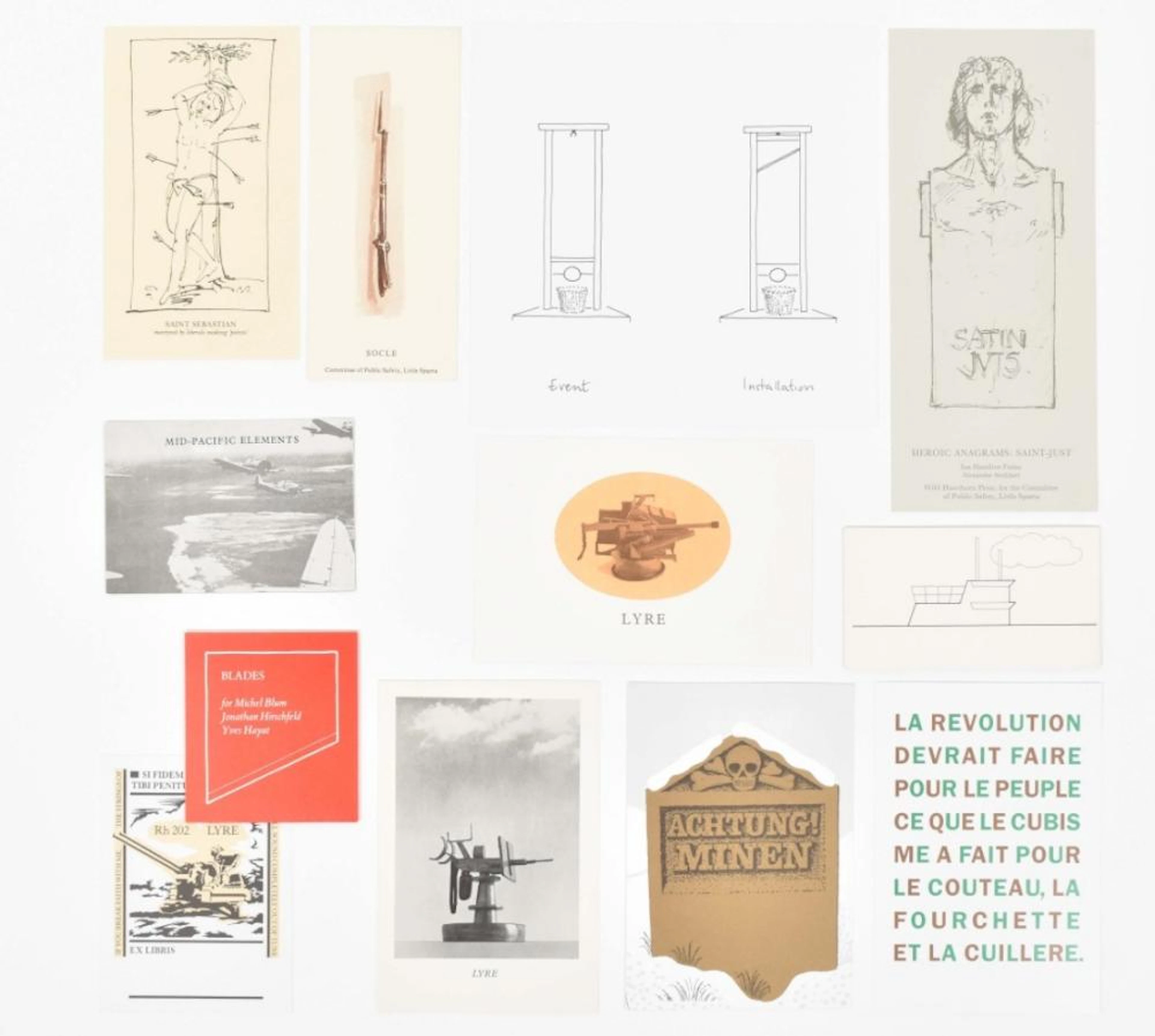 [SMALL PRESS AND CONCRETE POETRY] IAN HAMILTON FINLAY, SET OF 12 CARDS
