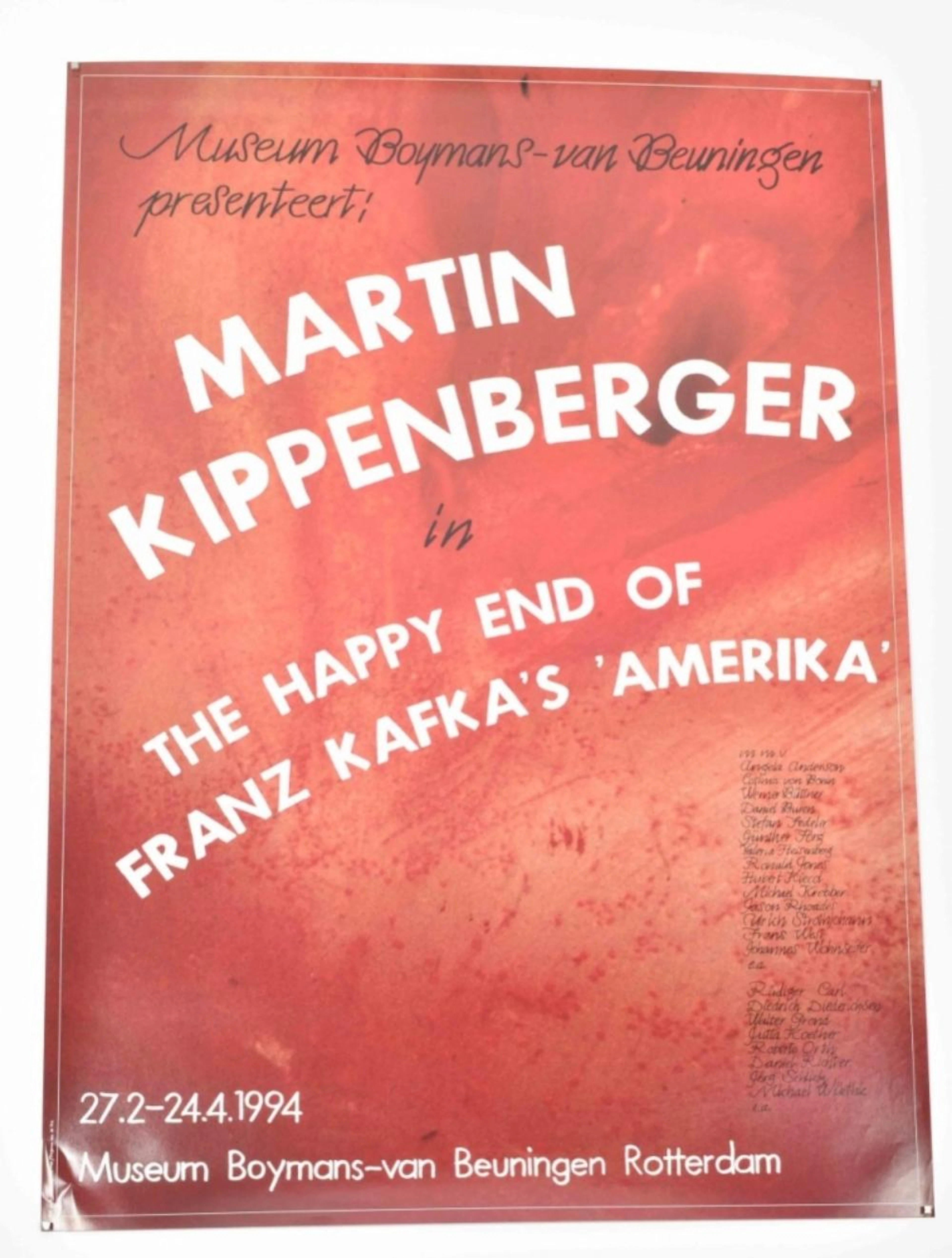 [S AND UP] MARTIN KIPPENBERGER, THE HAPPY END OF FRANZ KAFKA?S AMERIKA