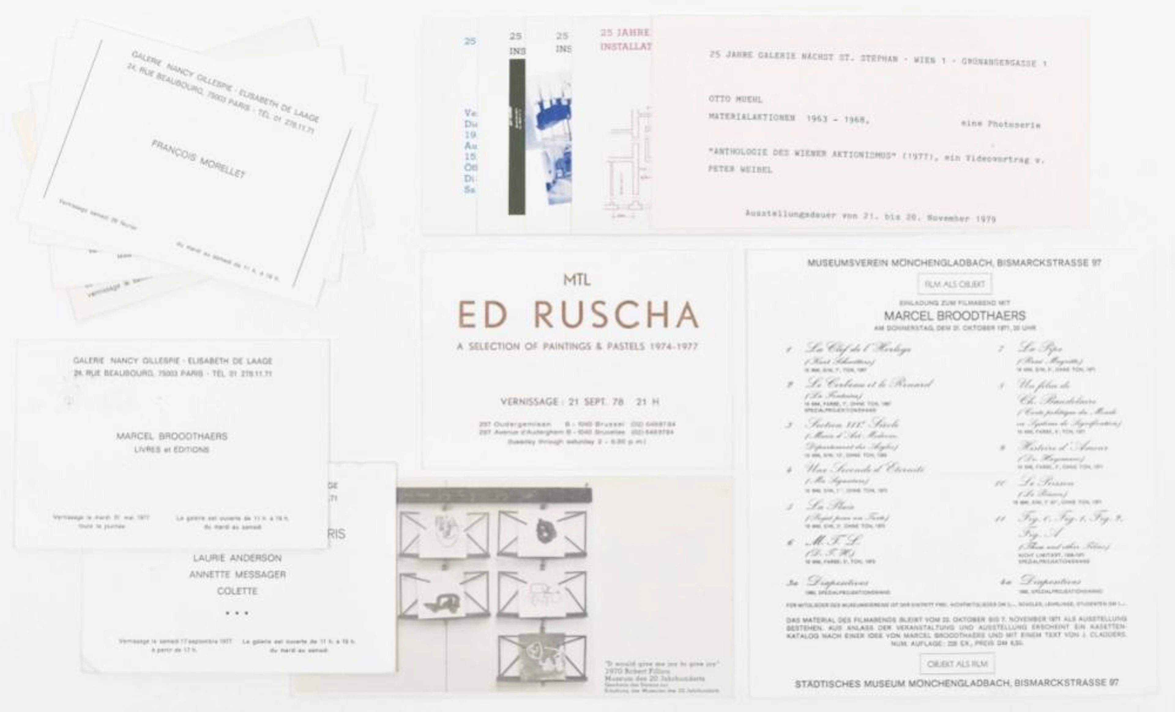 [EPHEMERA] ASSORTED INVITATION CARDS FROM EUROPEAN SPACES