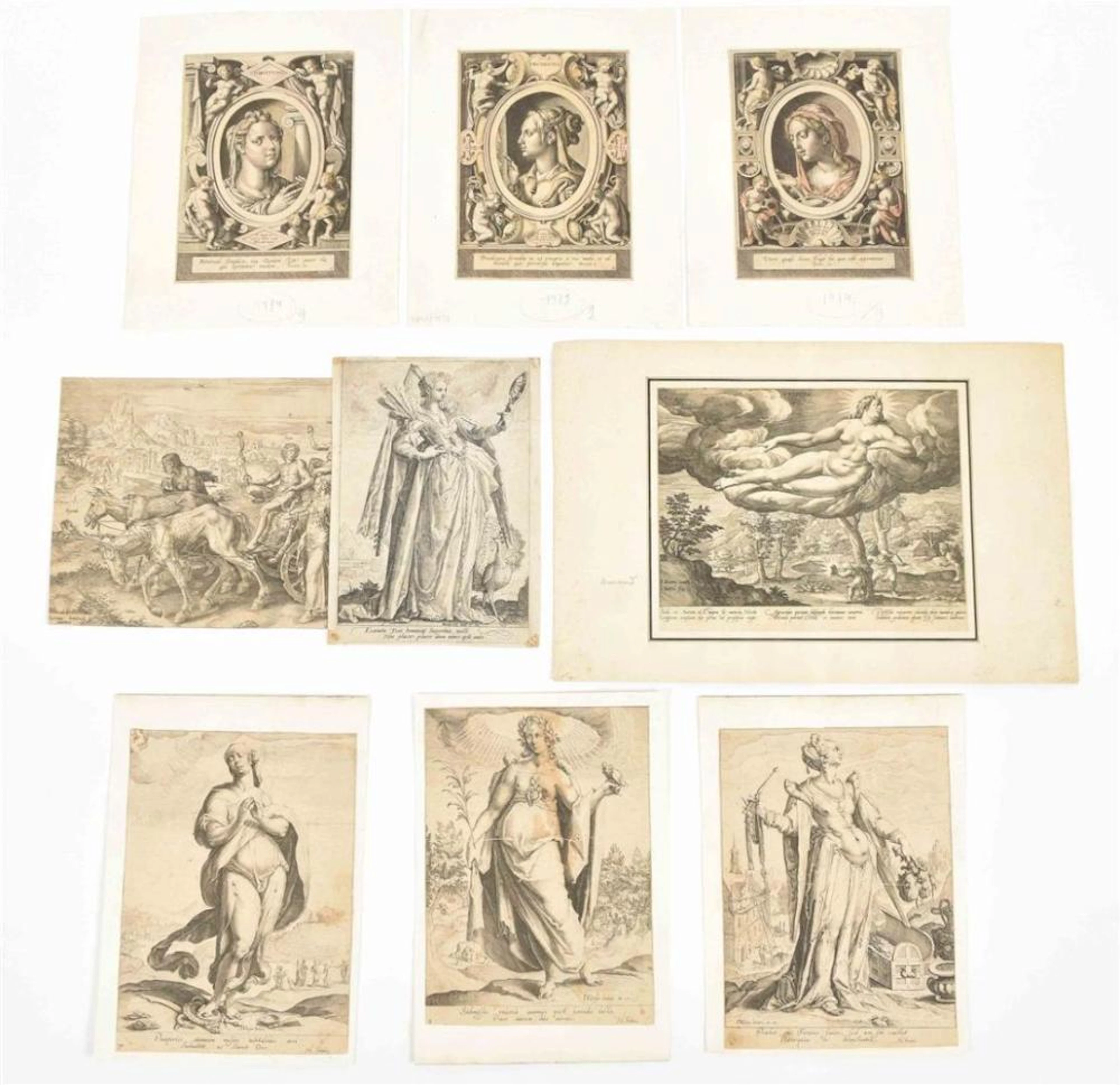 [16TH-19TH CENTURY PART I] NINE PRINTS: (1) JACOB MATHAM (1571-1631). 'PRIDE'