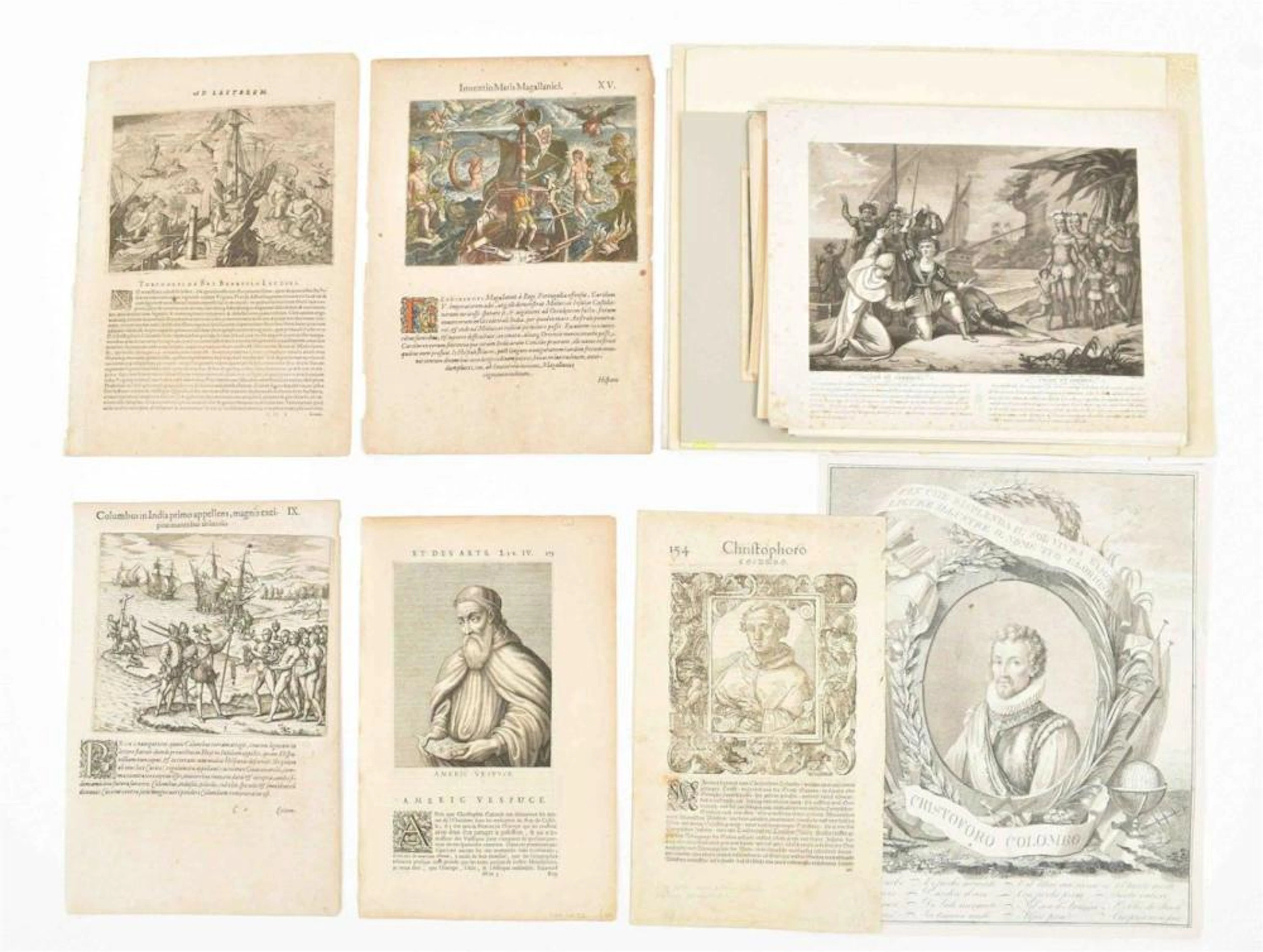 [16TH-19TH CENTURY PART I] [COLUMBUS] SMALL COLLECTION OF 21 PRINTS