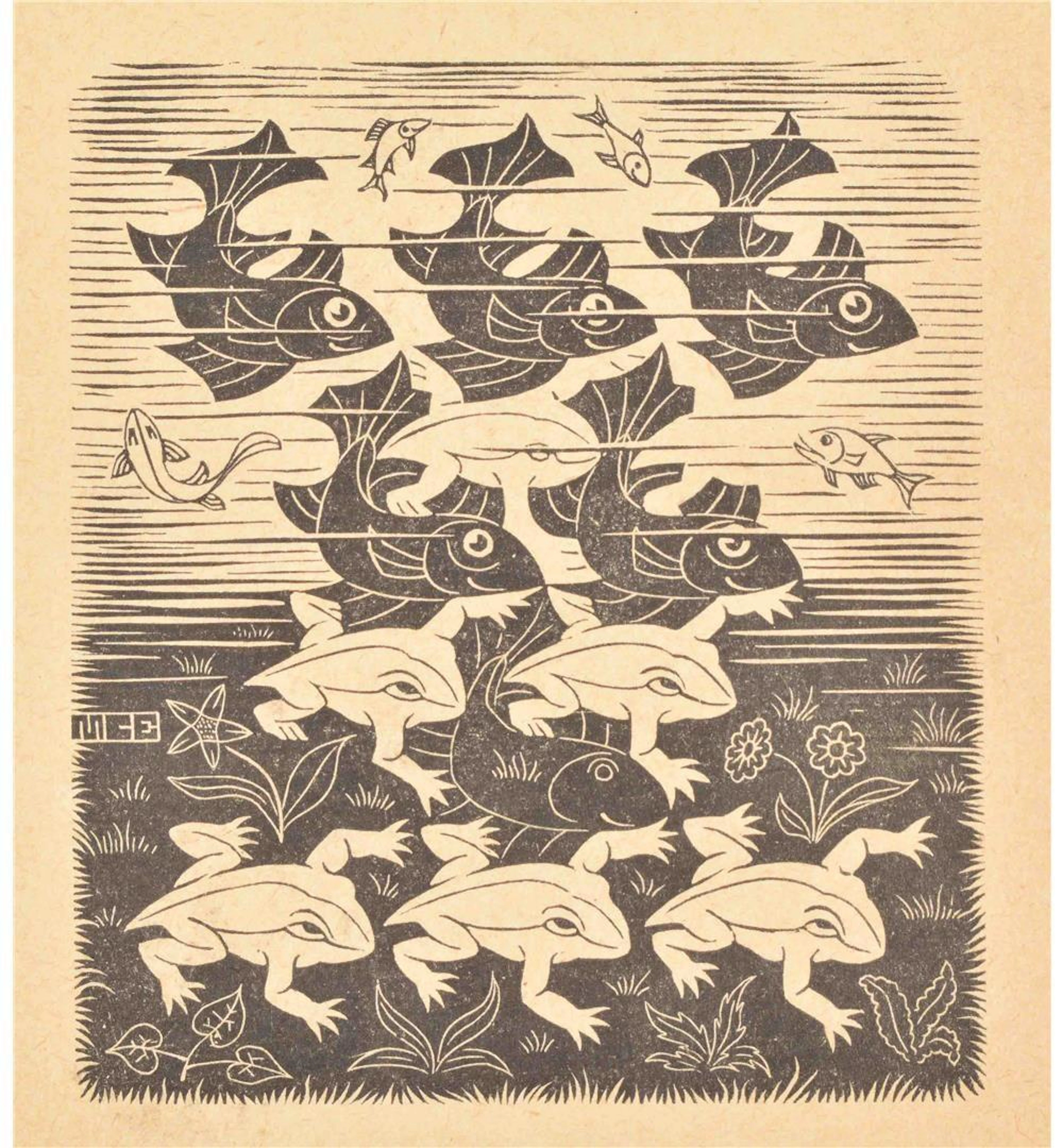 [20TH & 21ST CENTURY] M.C. ESCHER (1898-1972). FISH AND FROGS