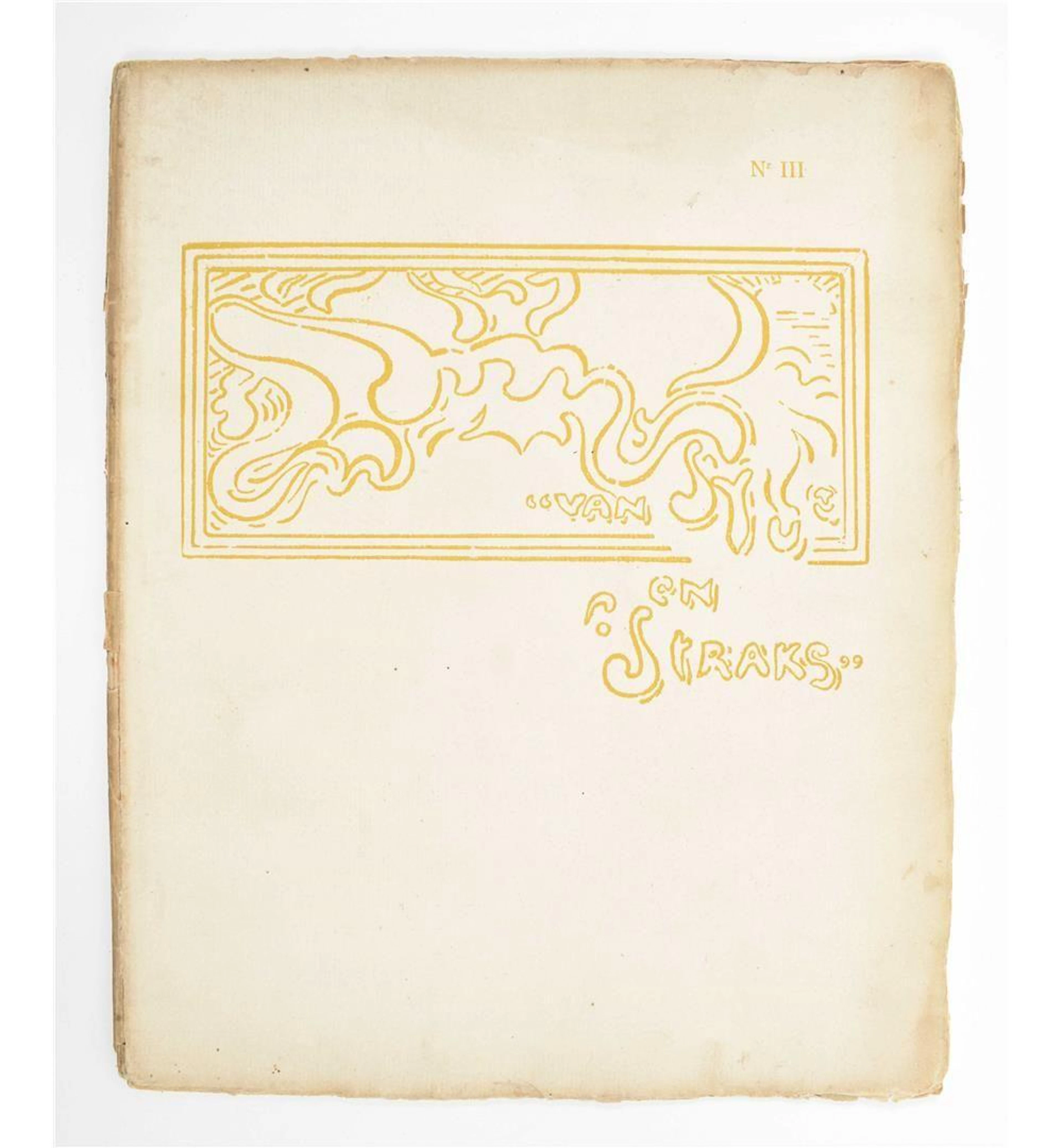 [PERIODICALS] [VAN DE VELDE. VINCENT VAN GOGH] VAN NU EN STRAKS