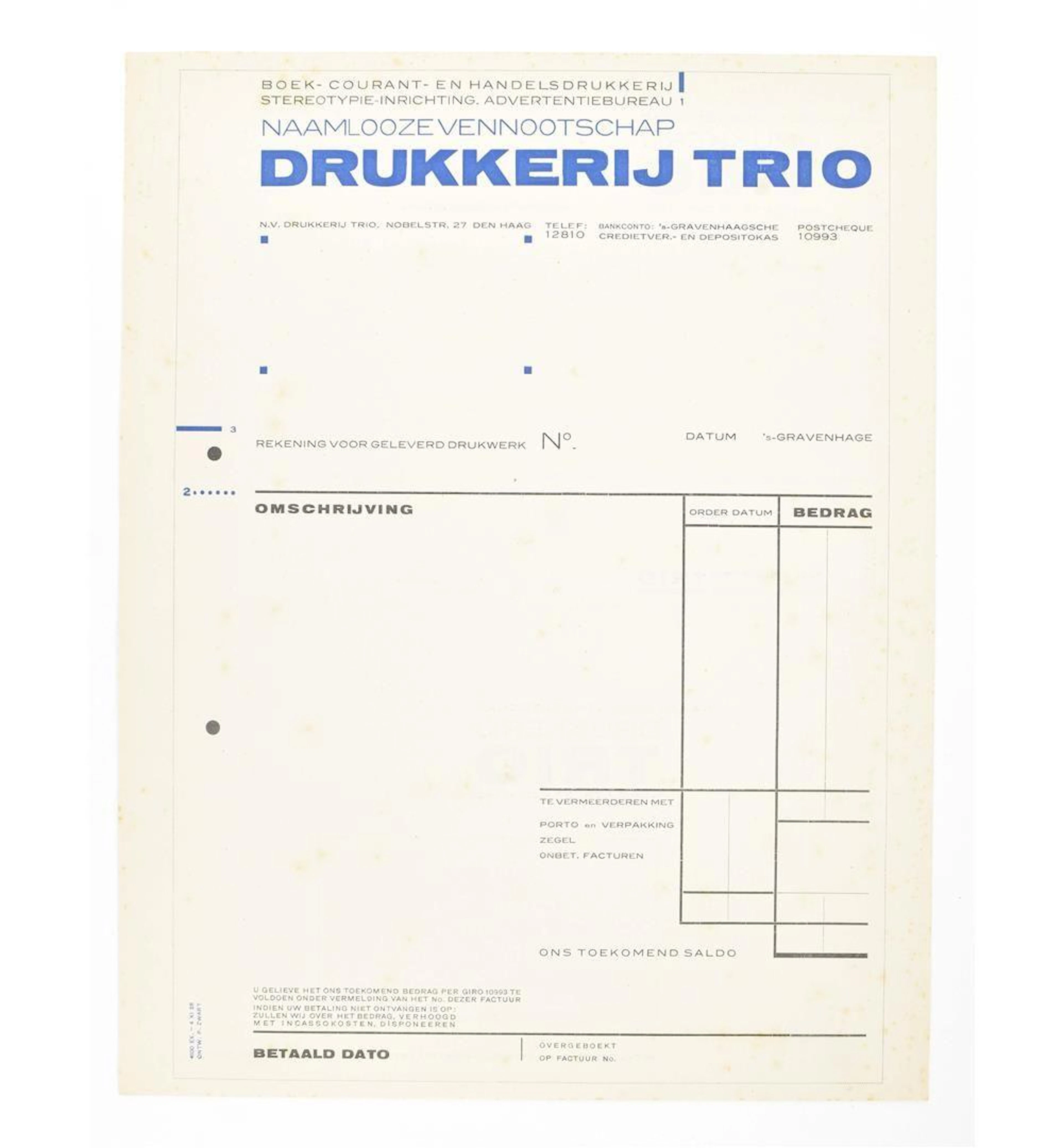 [COMMERCIAL ARTS] PIET ZWART (1885-1977)