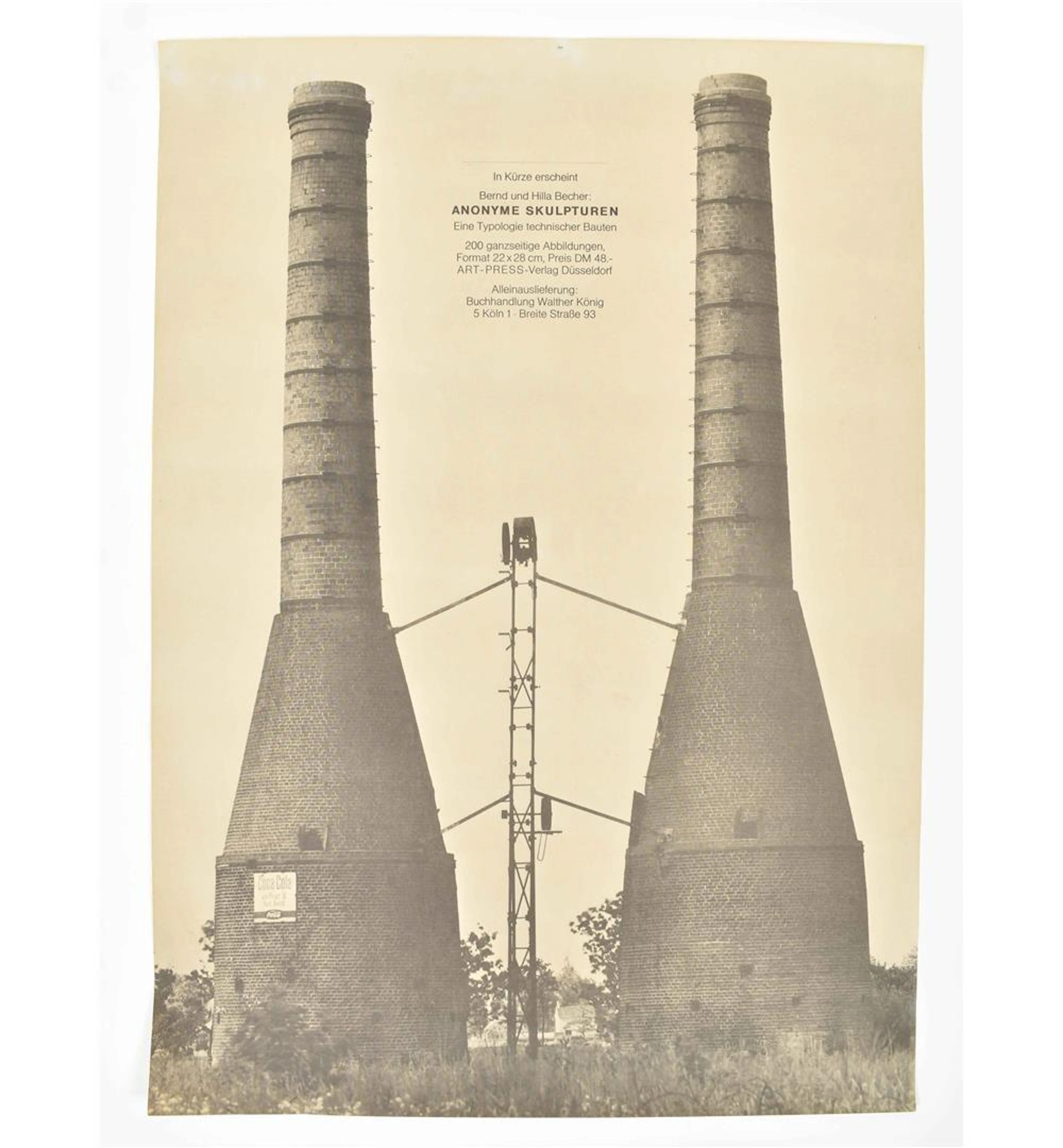 [1970S] BERND AND HILLA BECHER, POSTER FOR ANONYME SKULPTUREN, 1970