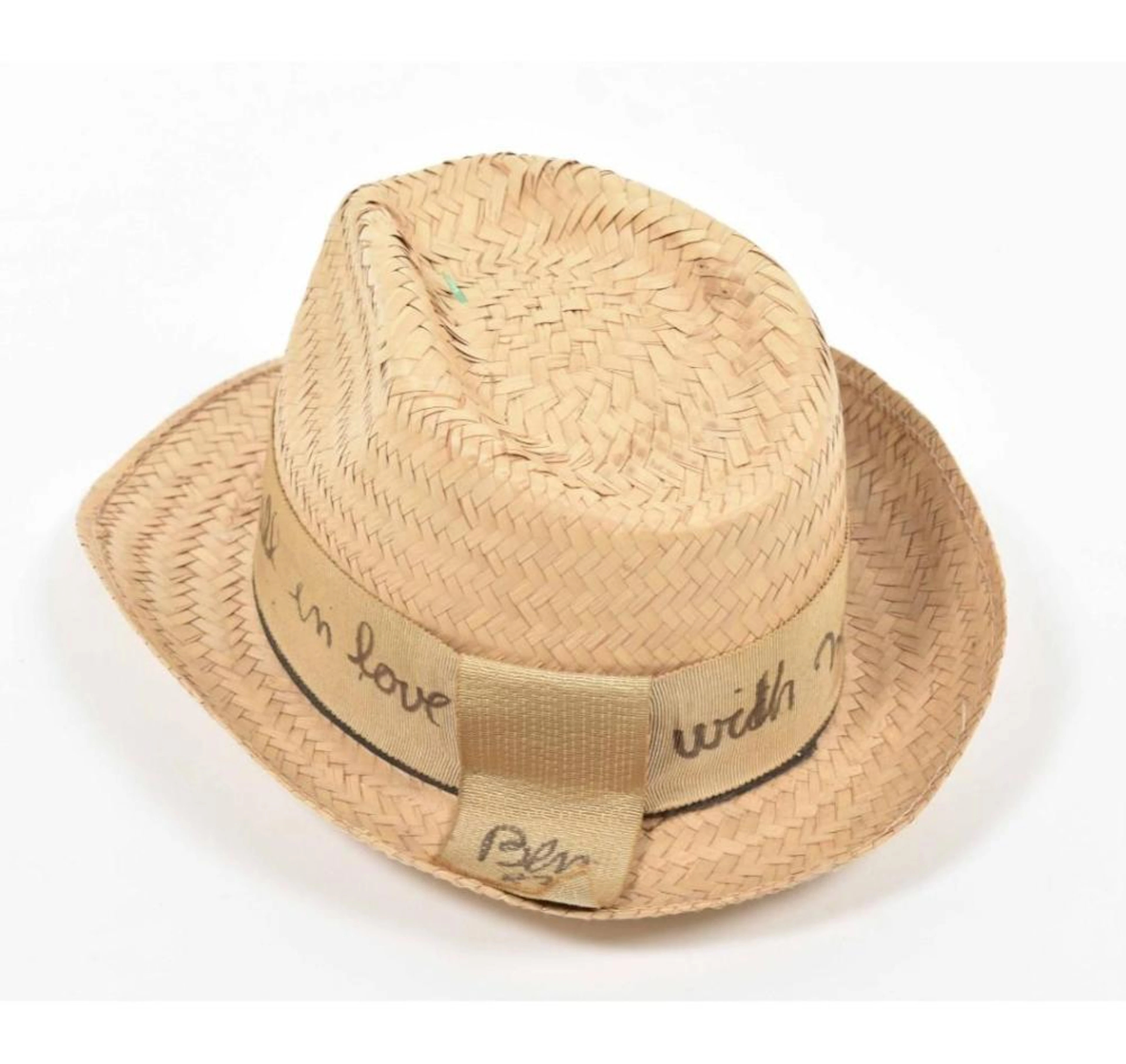 BEN VAUTIER, SIGNED STRAW HAT, 1983