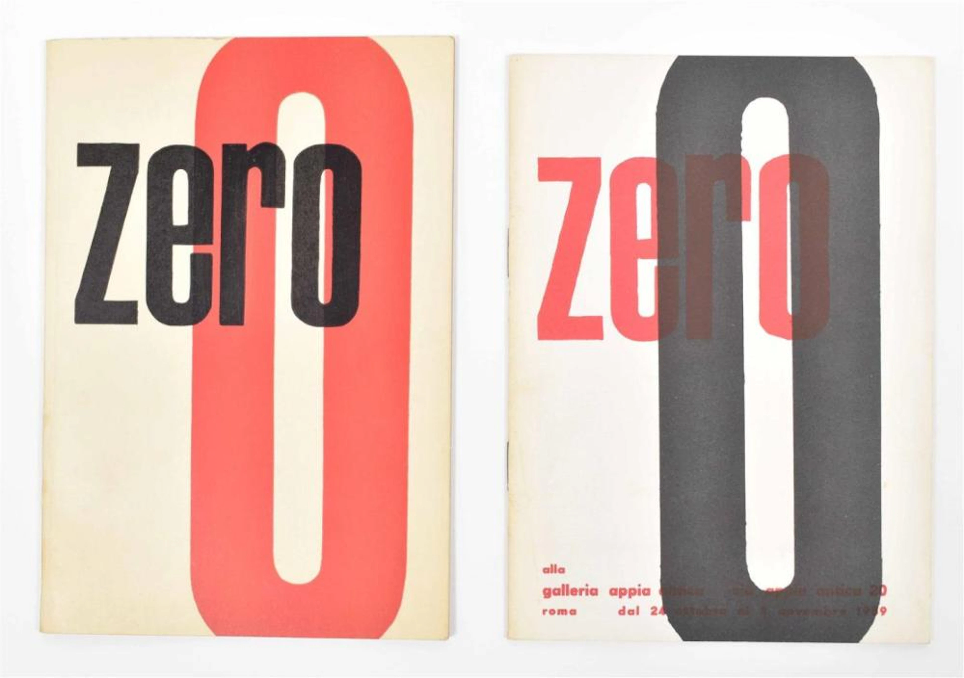 [1960S] ZERO CATALOGUES FROM ROME AND ROTTERDAM, 1959