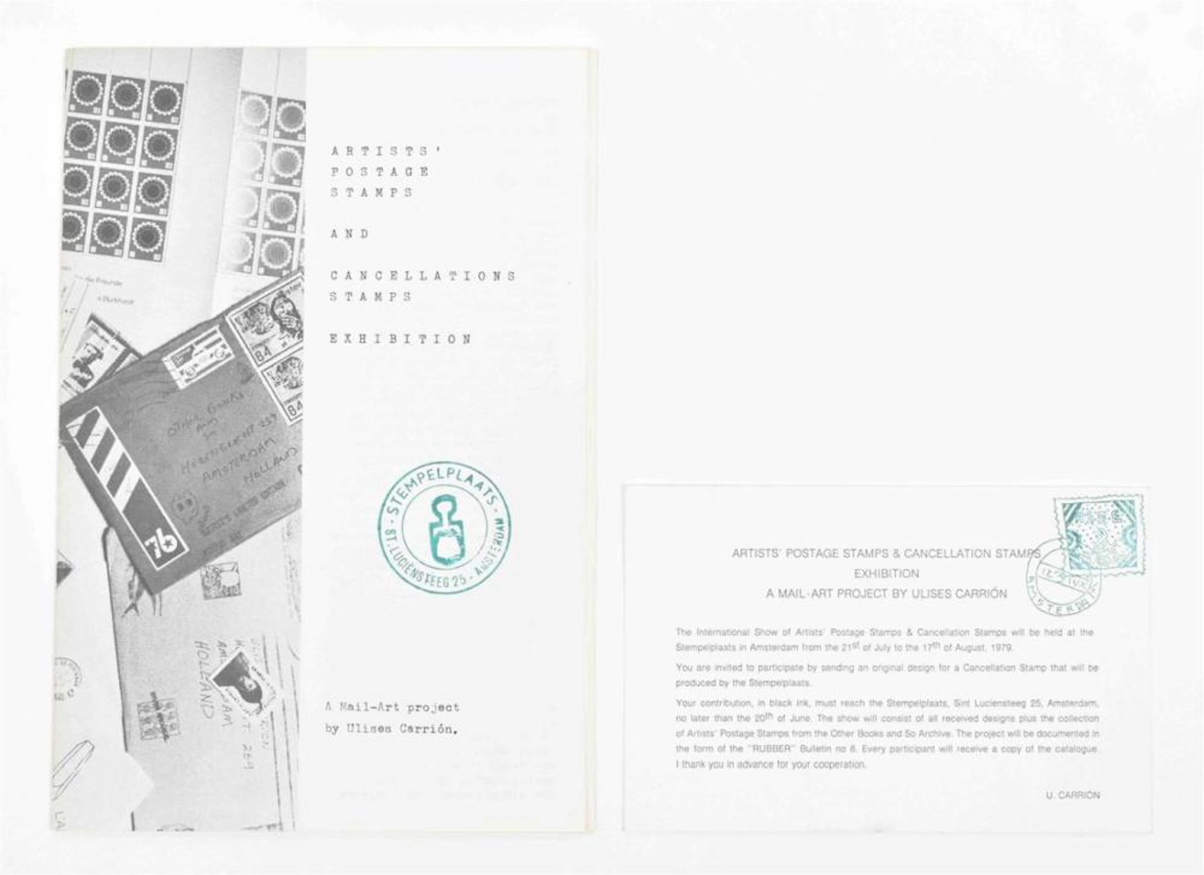 ULISES CARRION, ARTISTS' POSTAGE STAMPS AND CANCELLATION STAMPS EXHIBITIO