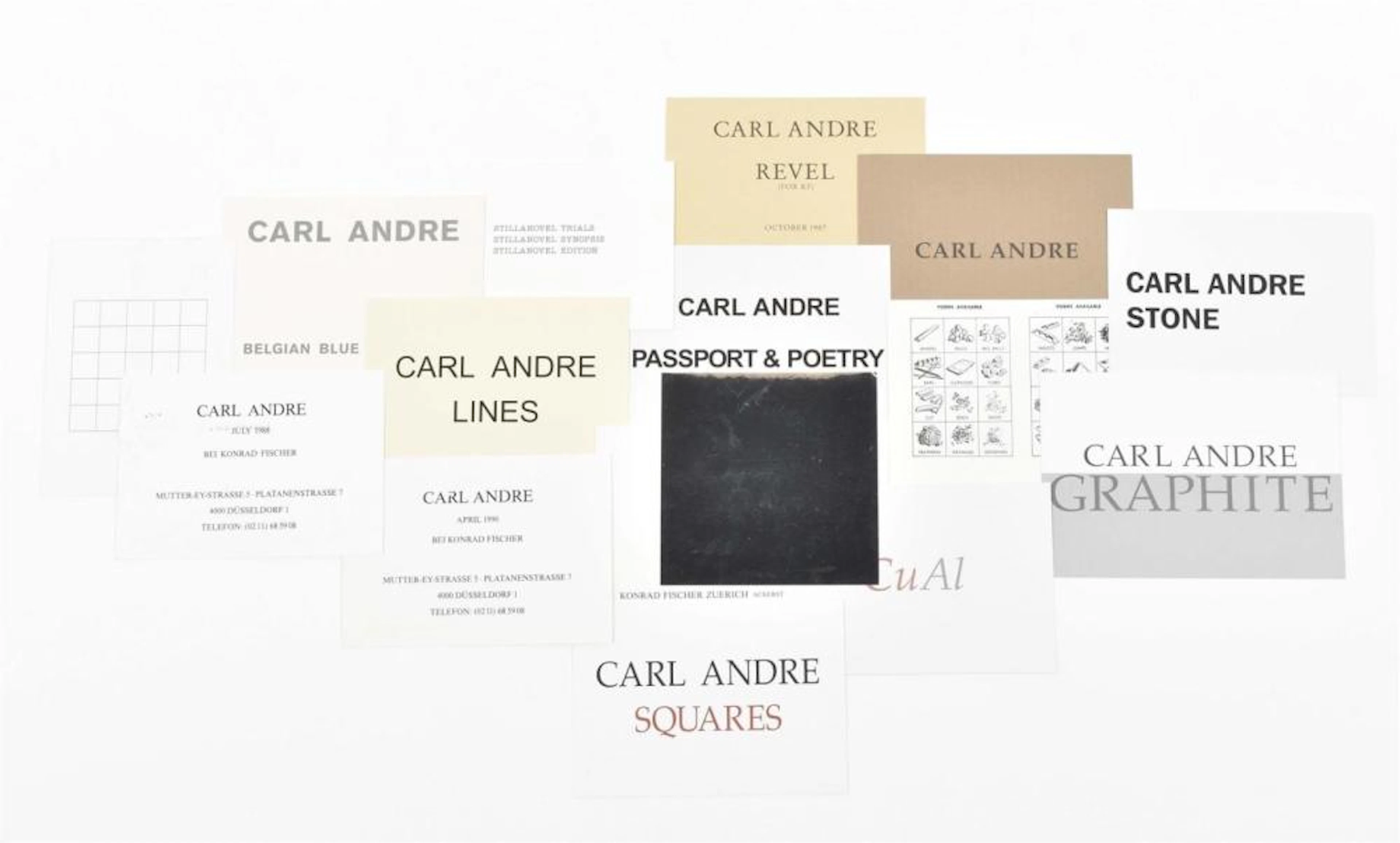 CARL ANDRE, COLLECTION OF KONRAD FISCHER INVITATIONS 1981-2014