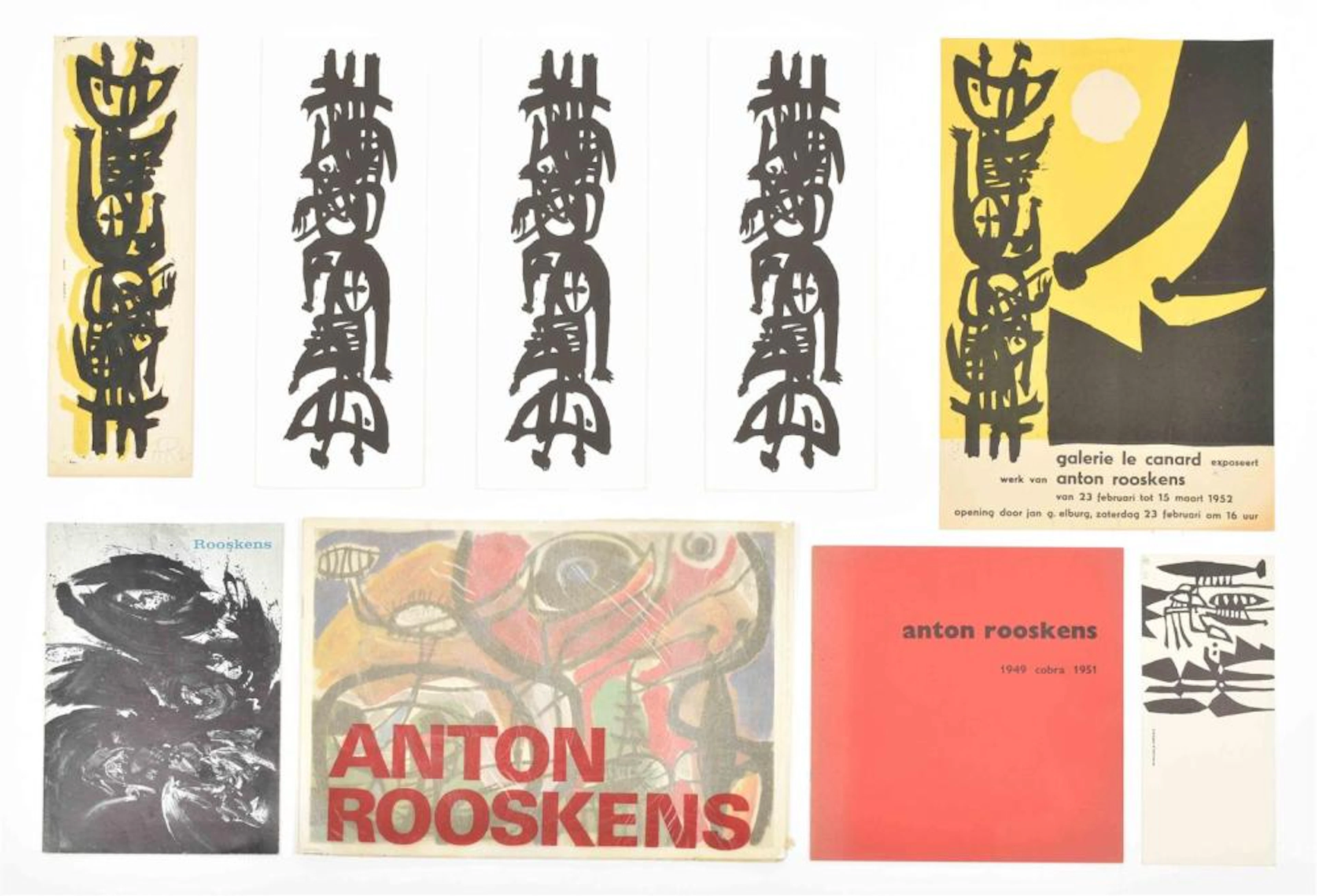 ROOSKENS, A. (1906-76). NINE ITEMS: (1) UNTITLED COMPOSITIO