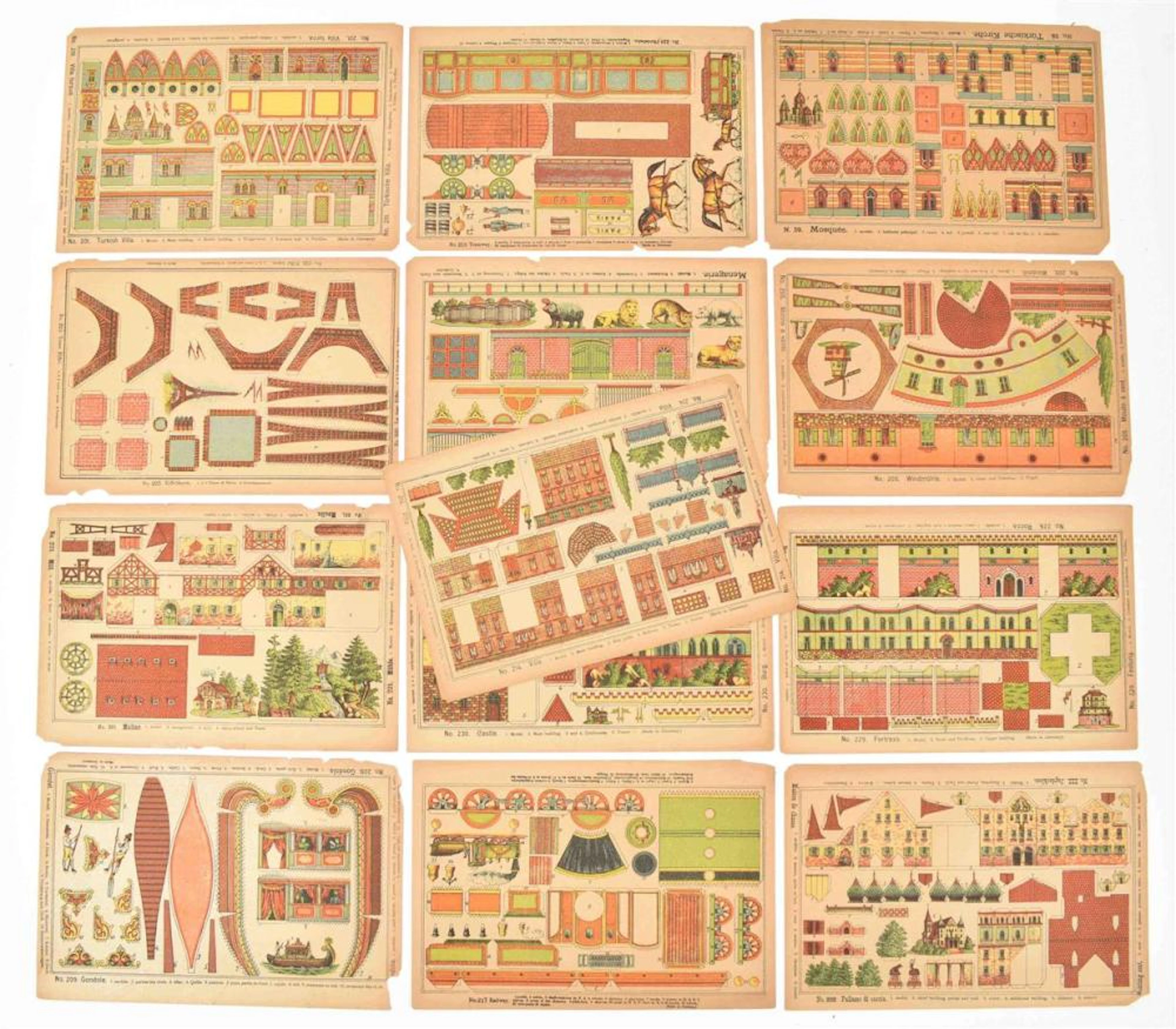 [PAPER TOYS ETC.] [PAPER MODELS] COLLECTION OF CHILDREN'S PAPER CRAFT MODELS