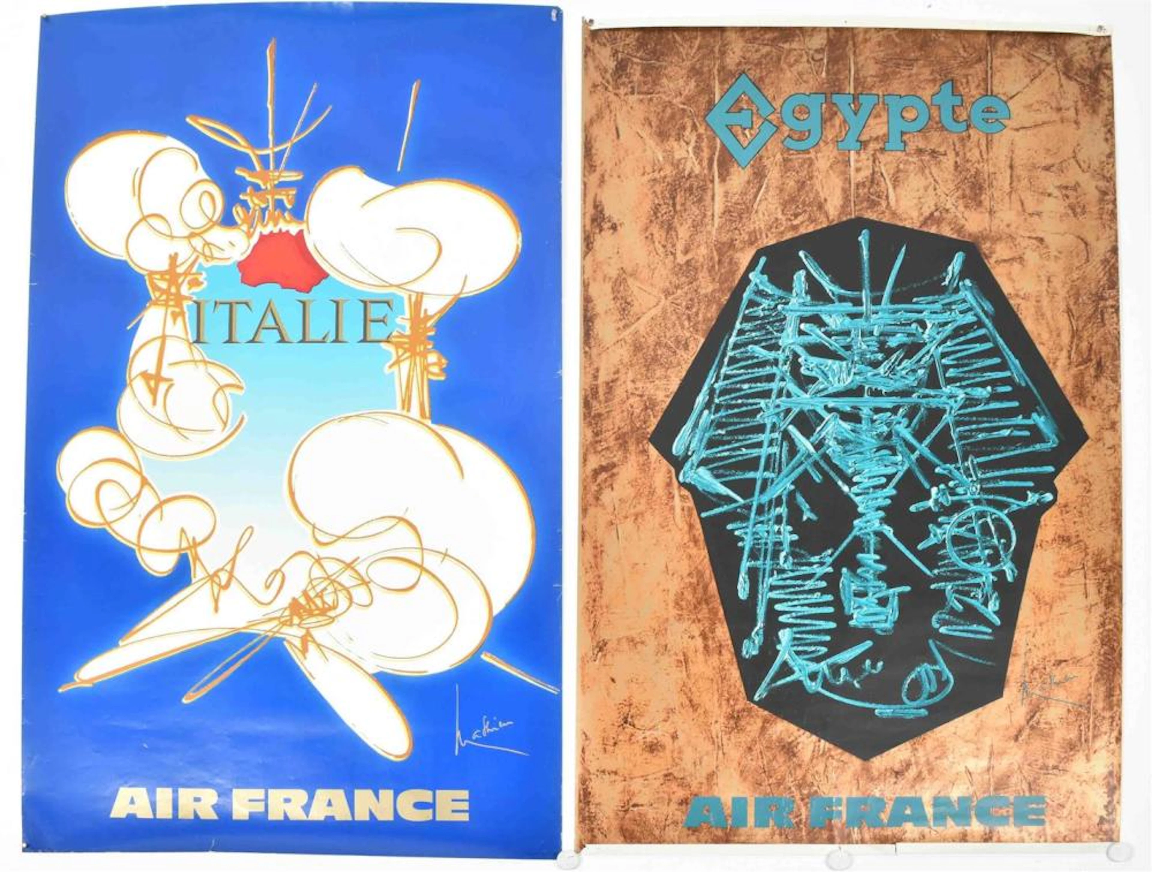 [POSTERS] [AVIATION] MATHIEU, G. (1921-2012). FIFTEEN AIR FRANCE POSTERS