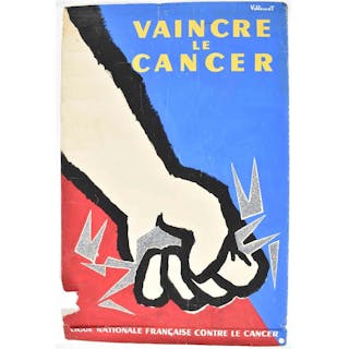 [POSTERS] VILLEMOT, B. (1911-89). VAINCRE LE CANCER